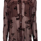 Burgundy Floral Silk Blend Shirt