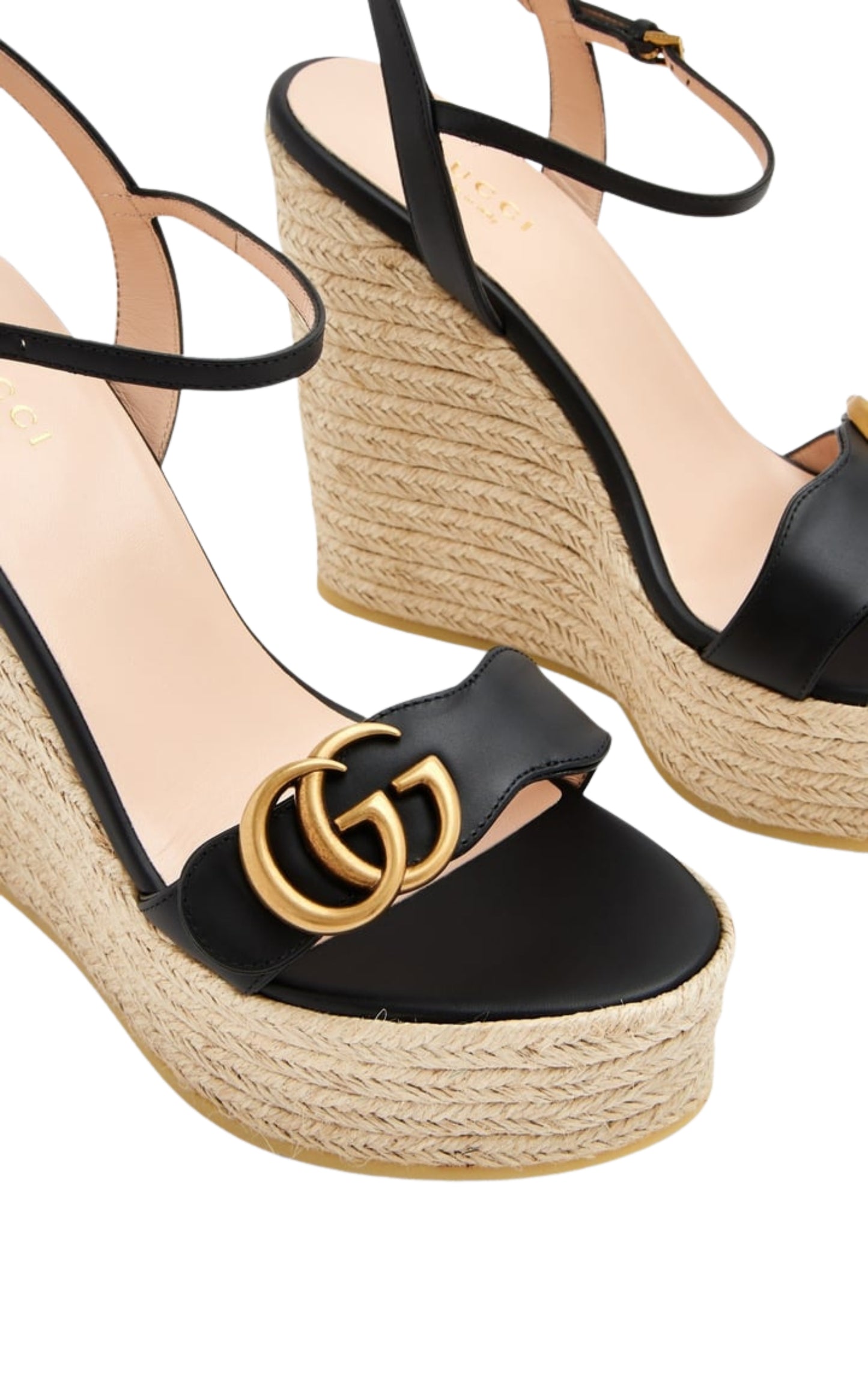 GG Espadrille Wedge Sandals