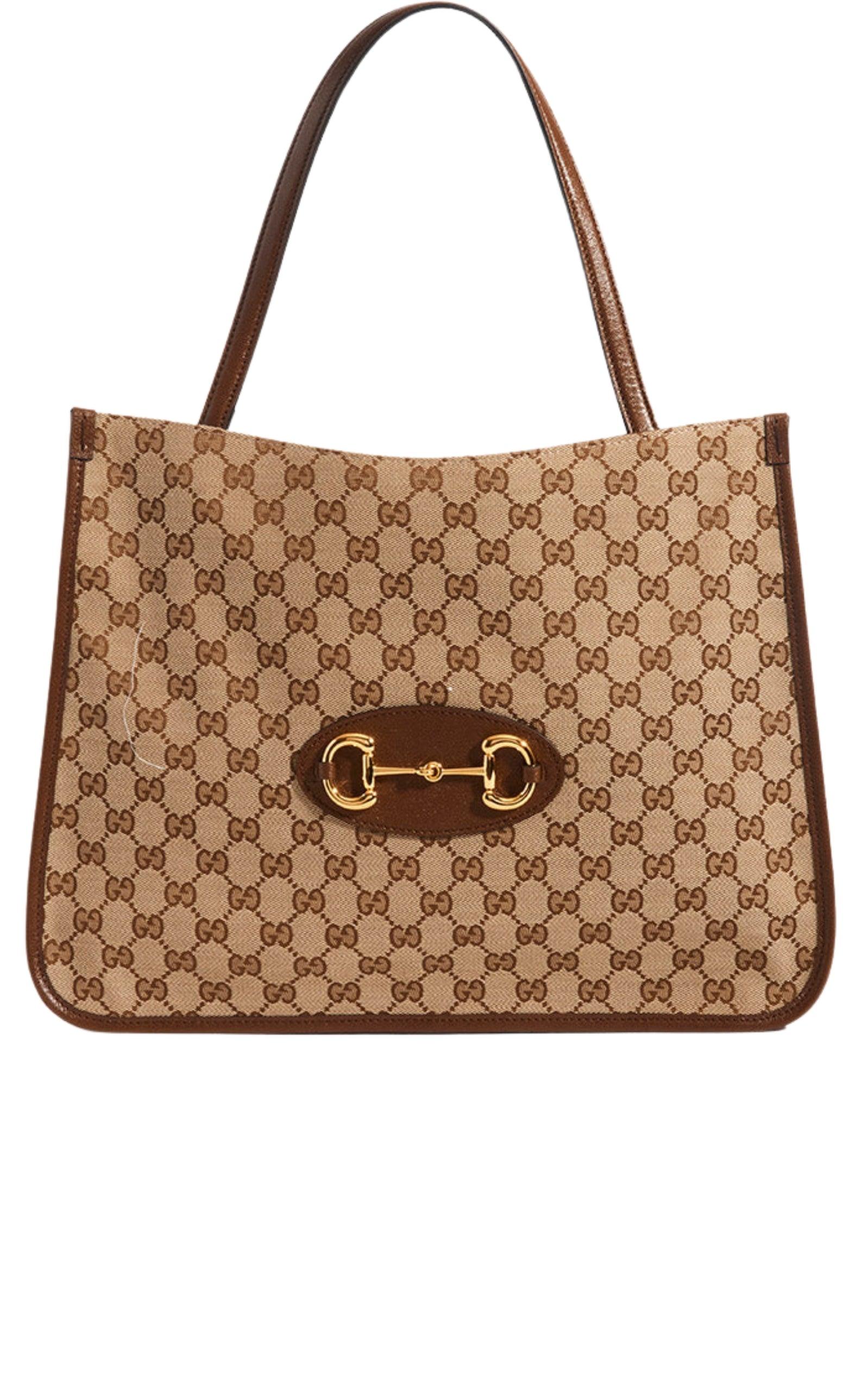 Gucci: Brown 'Gucci 1955' Horsebit Bag