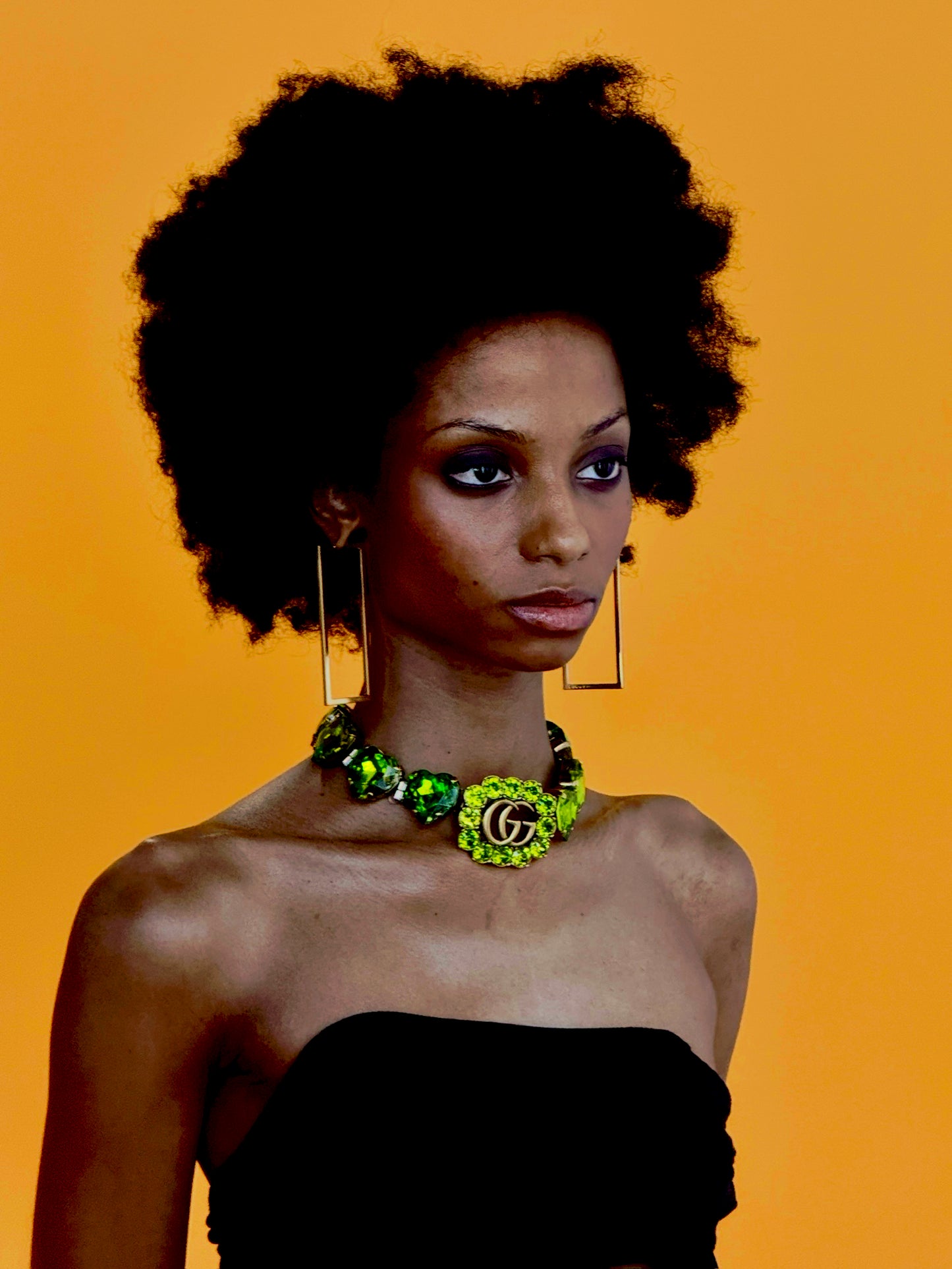 Double G Heart-crystal Necklace