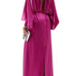 Draped Silk-blend Satin Gown Dress