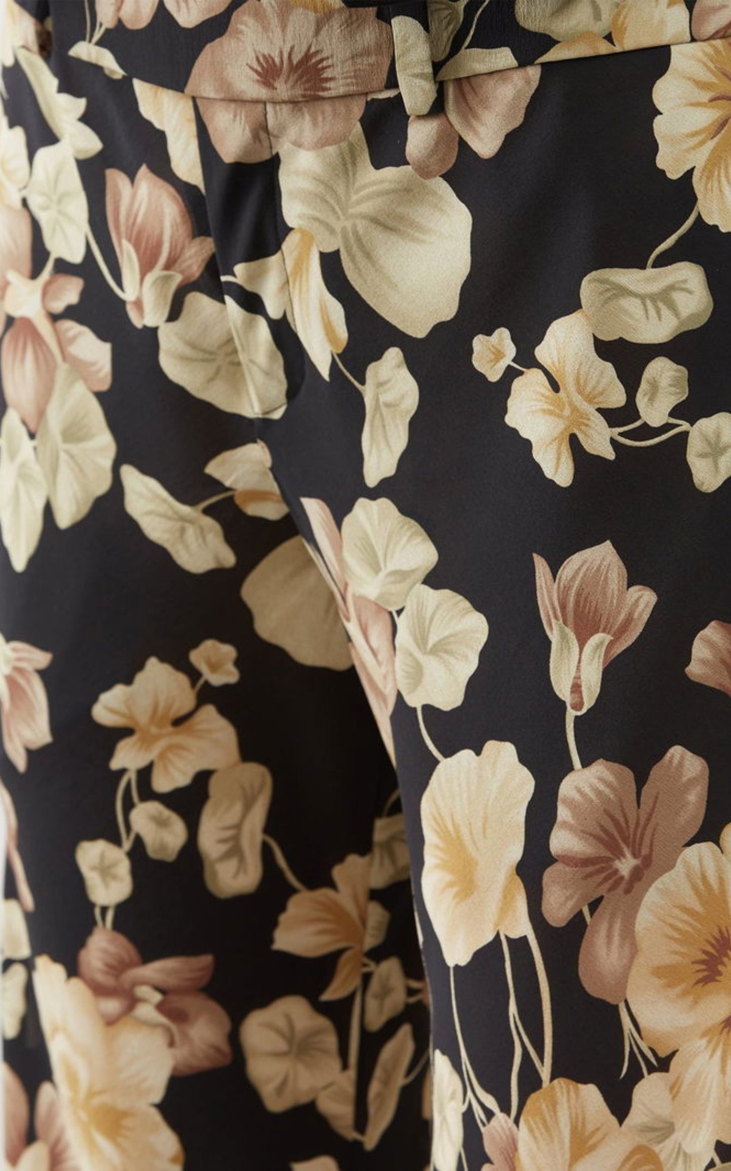 Floral-print Silk-georgette Flared Pants