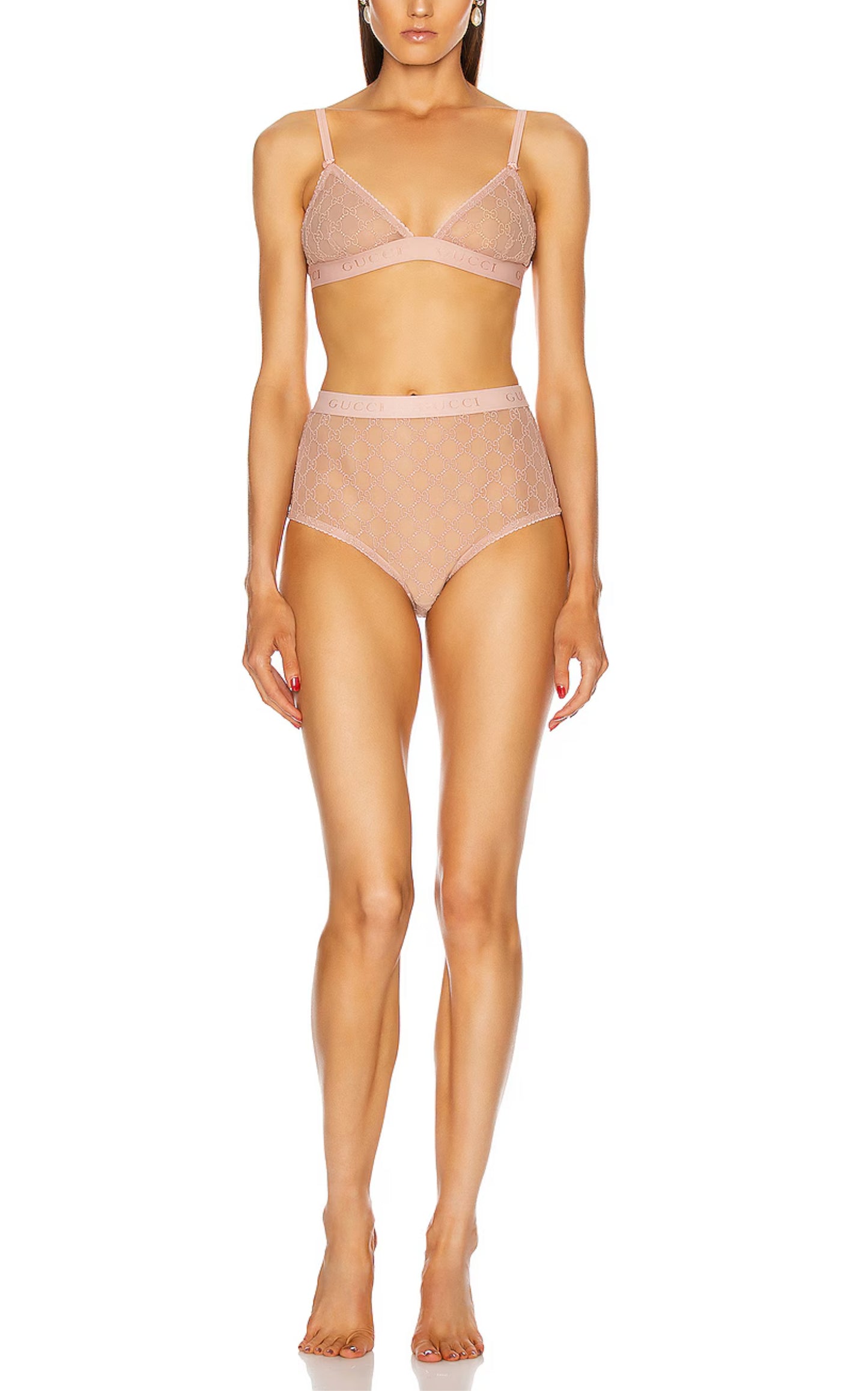 High waist GG Tulle Lingerie Set