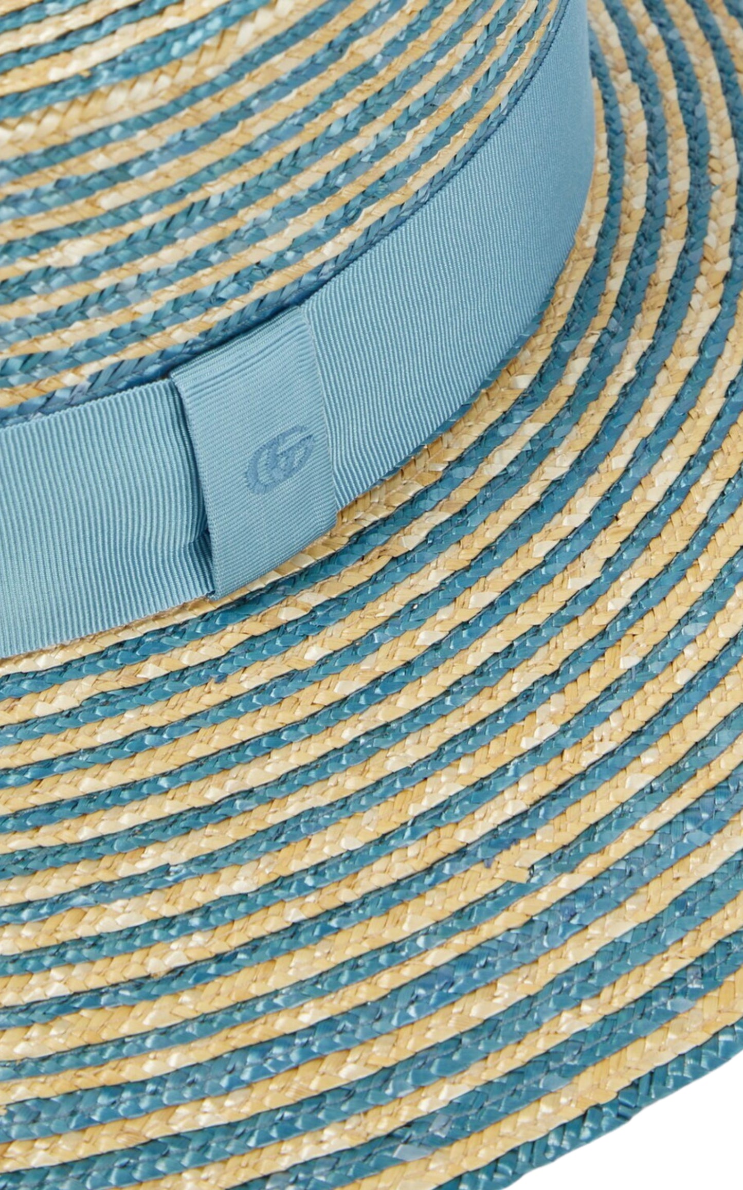 Alvy Striped Blue Straw Hat