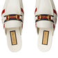 Adidas x Gucci Horsebit Leather Slipper-Loafers-Gucci-IT 36.5-White-Leather-Runway Catalog
