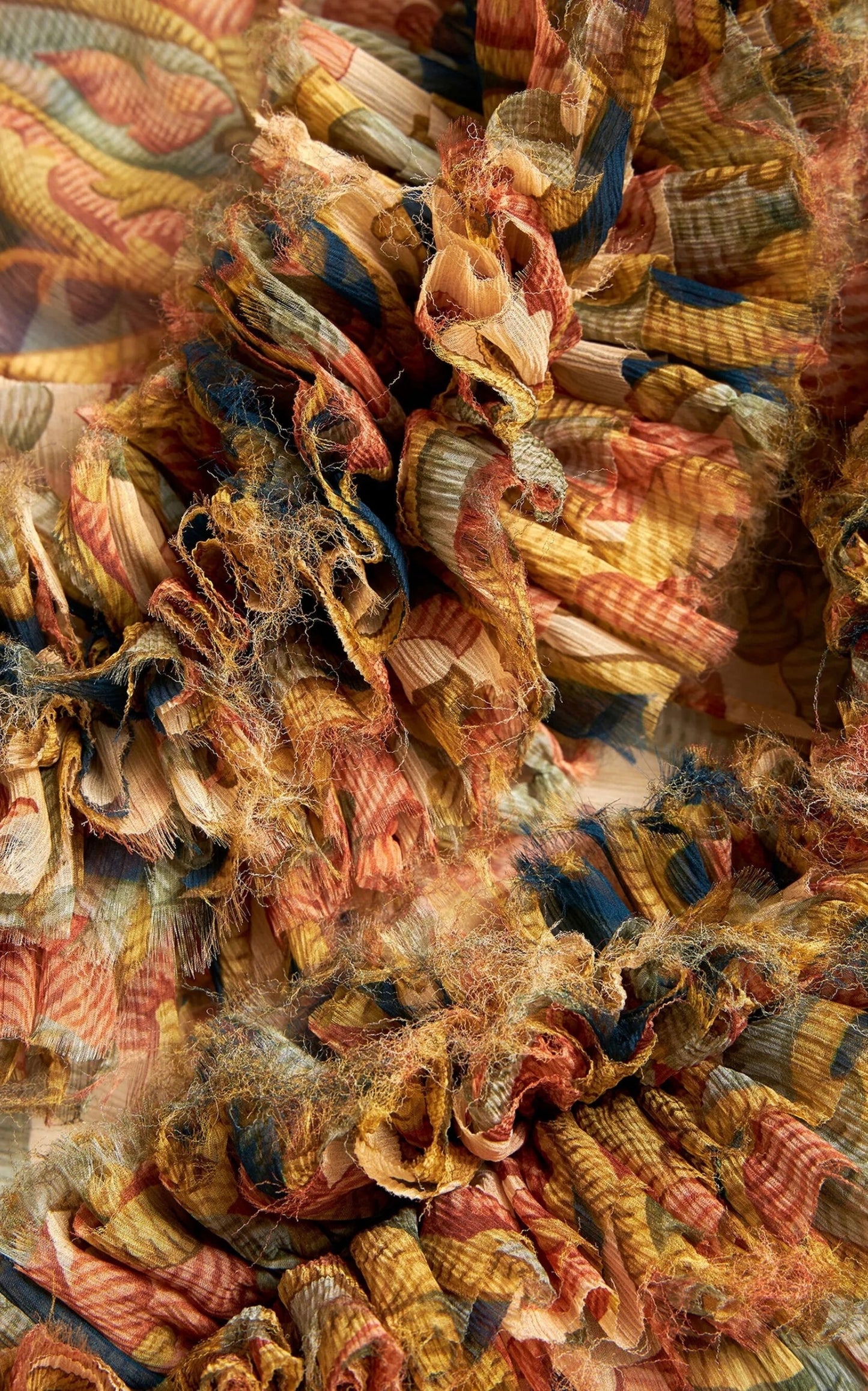 Ruched-detailing Printed Silk Maxi Dress