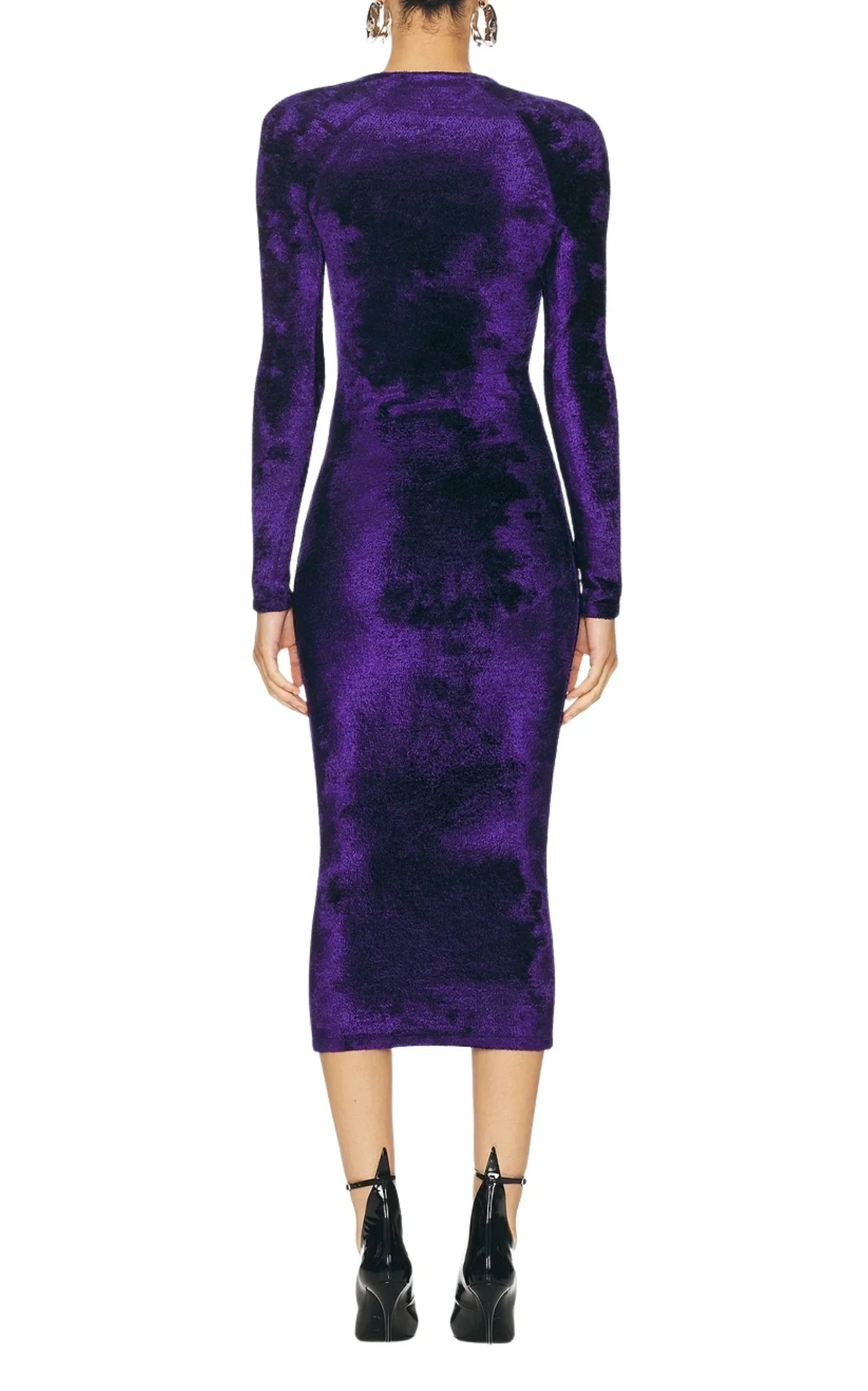 Alaïa Velvet Maxi Dress in Violet