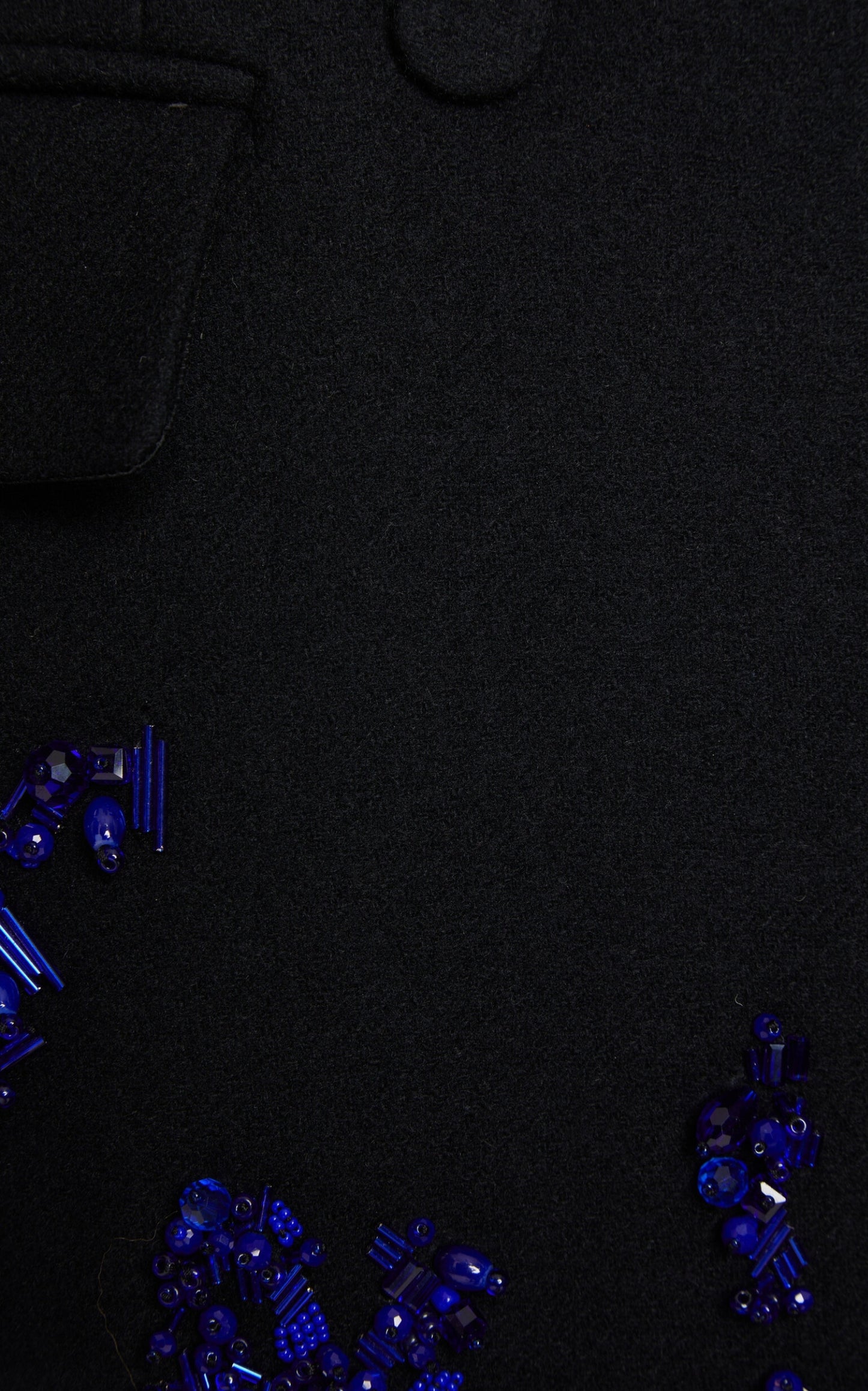 Manteau cocon en laine mélangée brodée Rinky