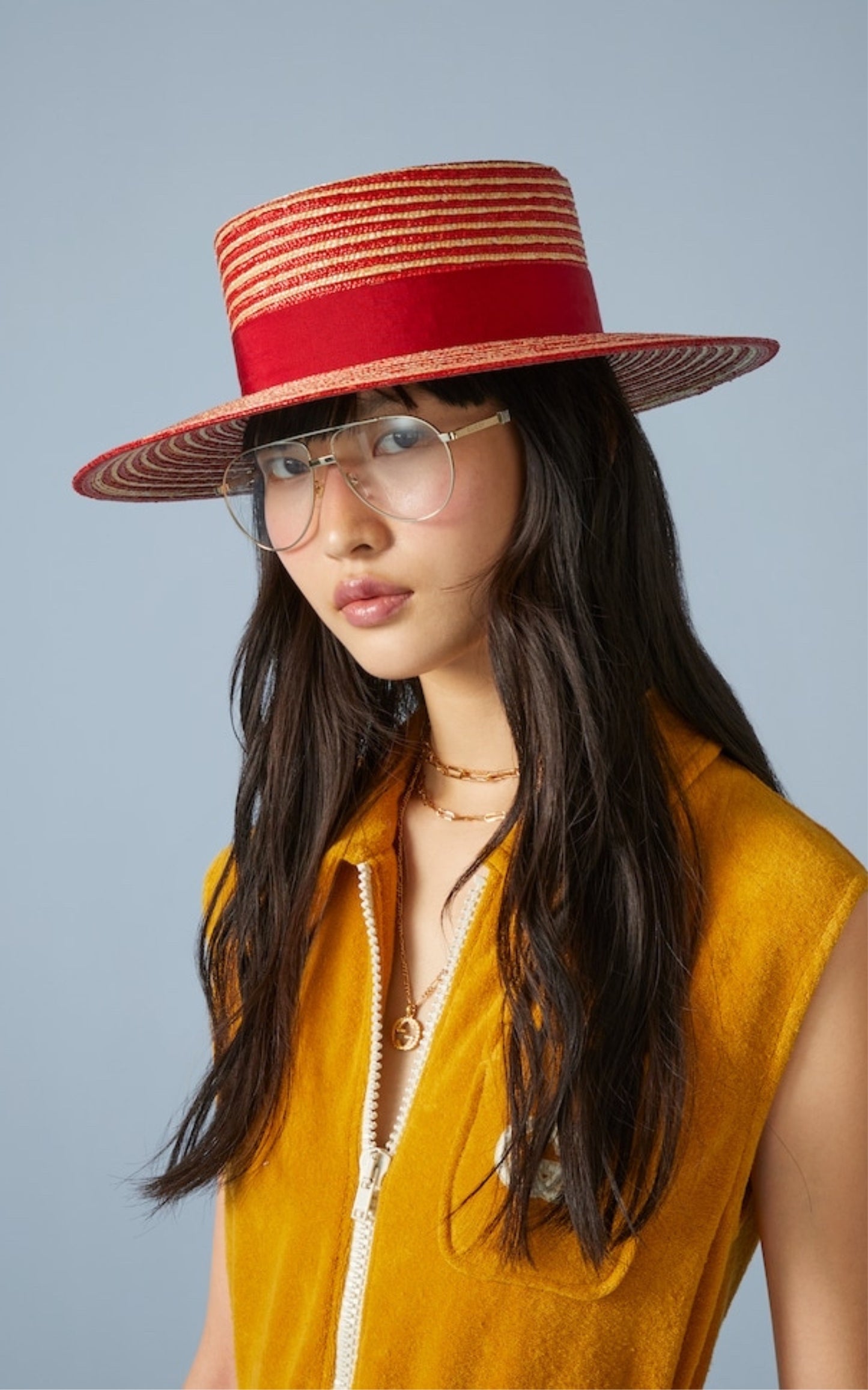 Alvy Red Striped Straw Hat