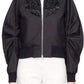  Dries Van NotenBeaded Collar Cotton Bomber Jacket - Runway Catalog