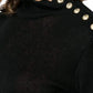  BalmainBlack Knit Turtleneck Fine Wool Sweater - Runway Catalog