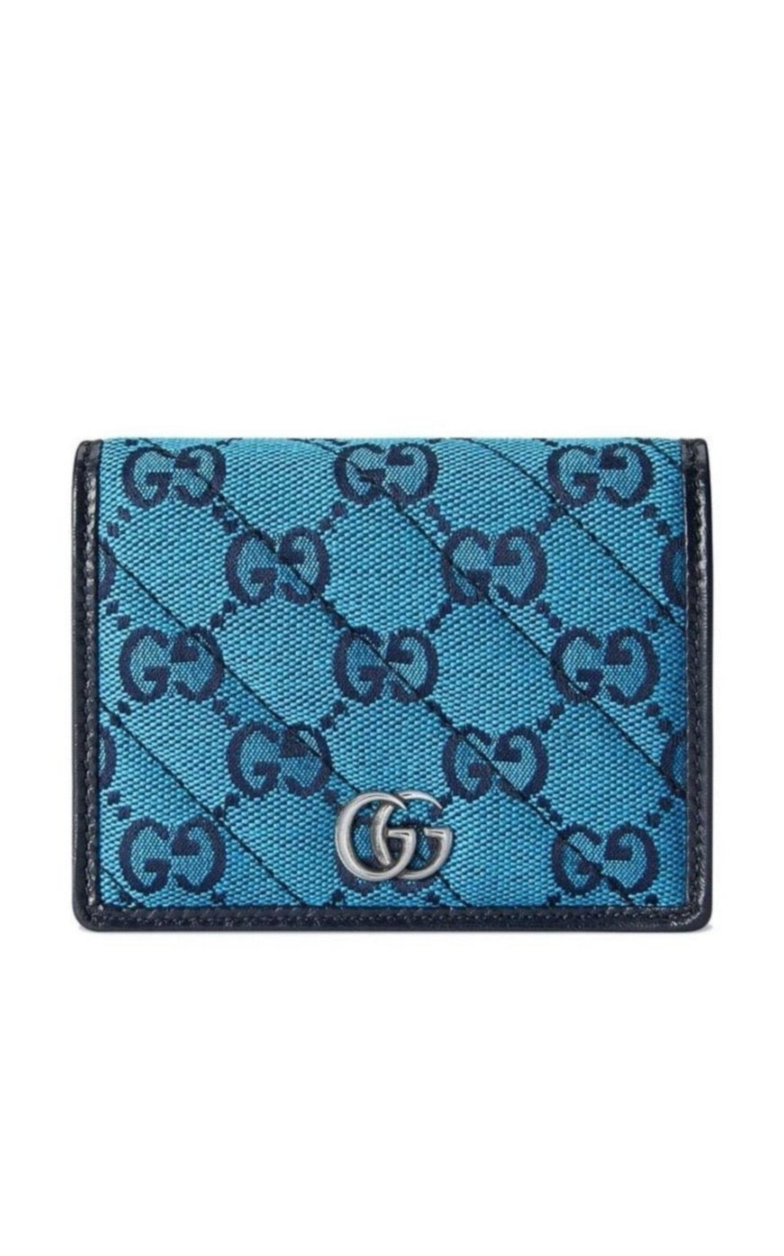 Blue Gg Marmont Multicolor Wallet