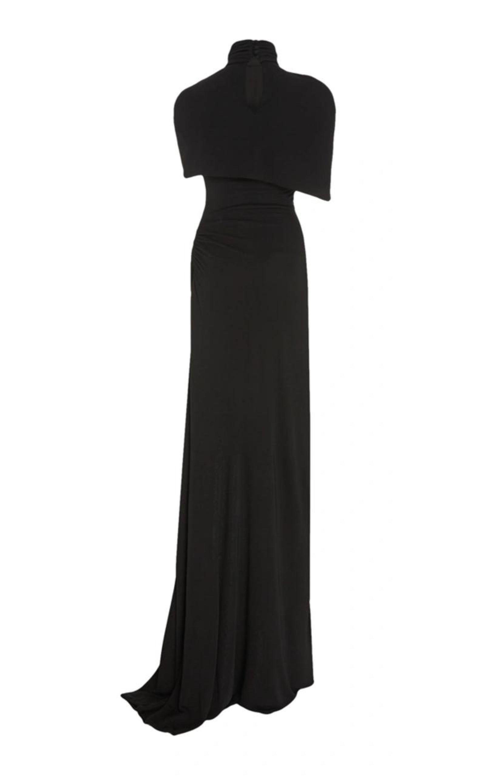 Brandon Maxwell Cape-effect Draped Stretch Jersey Gown