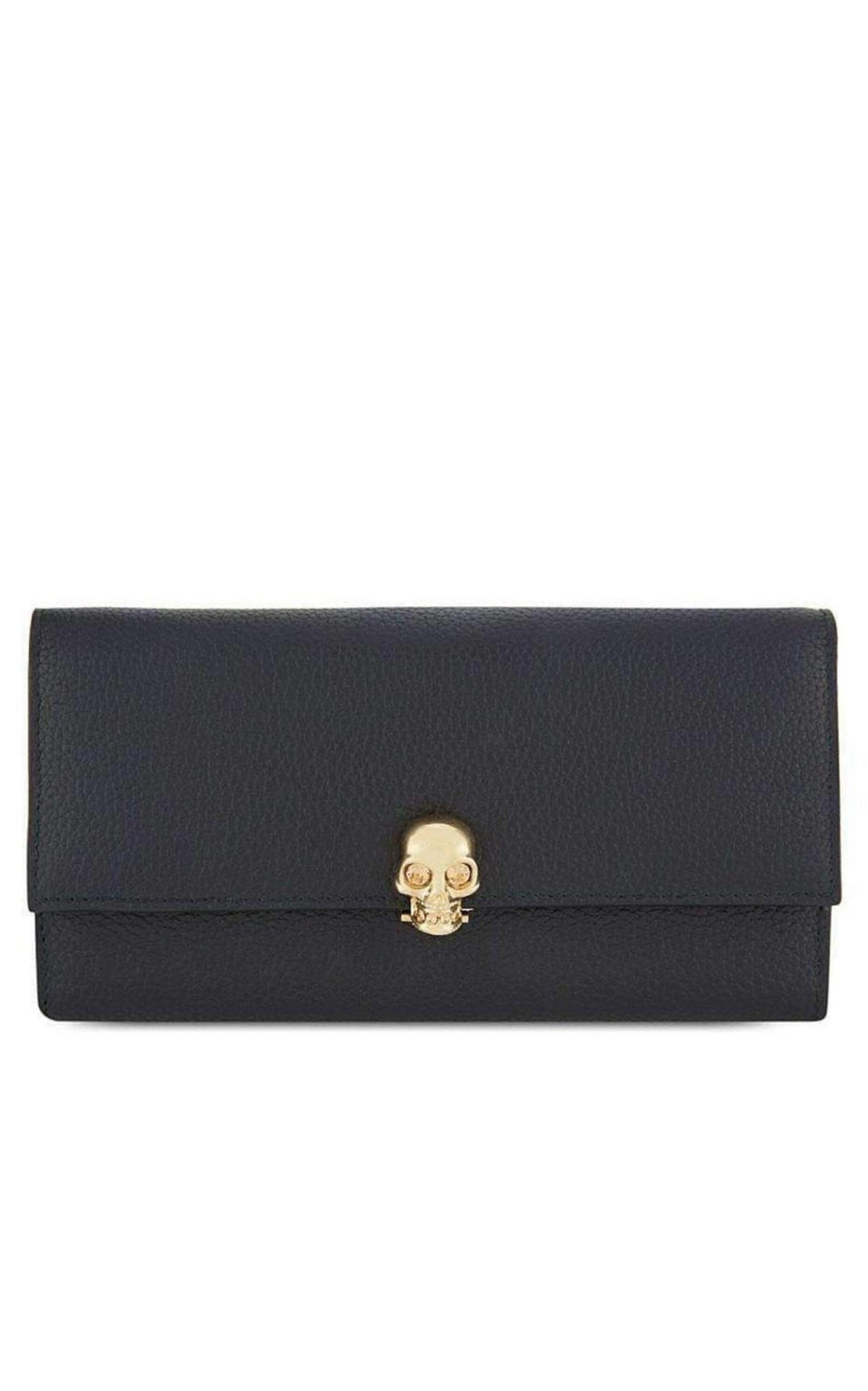  Alexander McQueenContinental Scull Leather Wallet - Runway Catalog