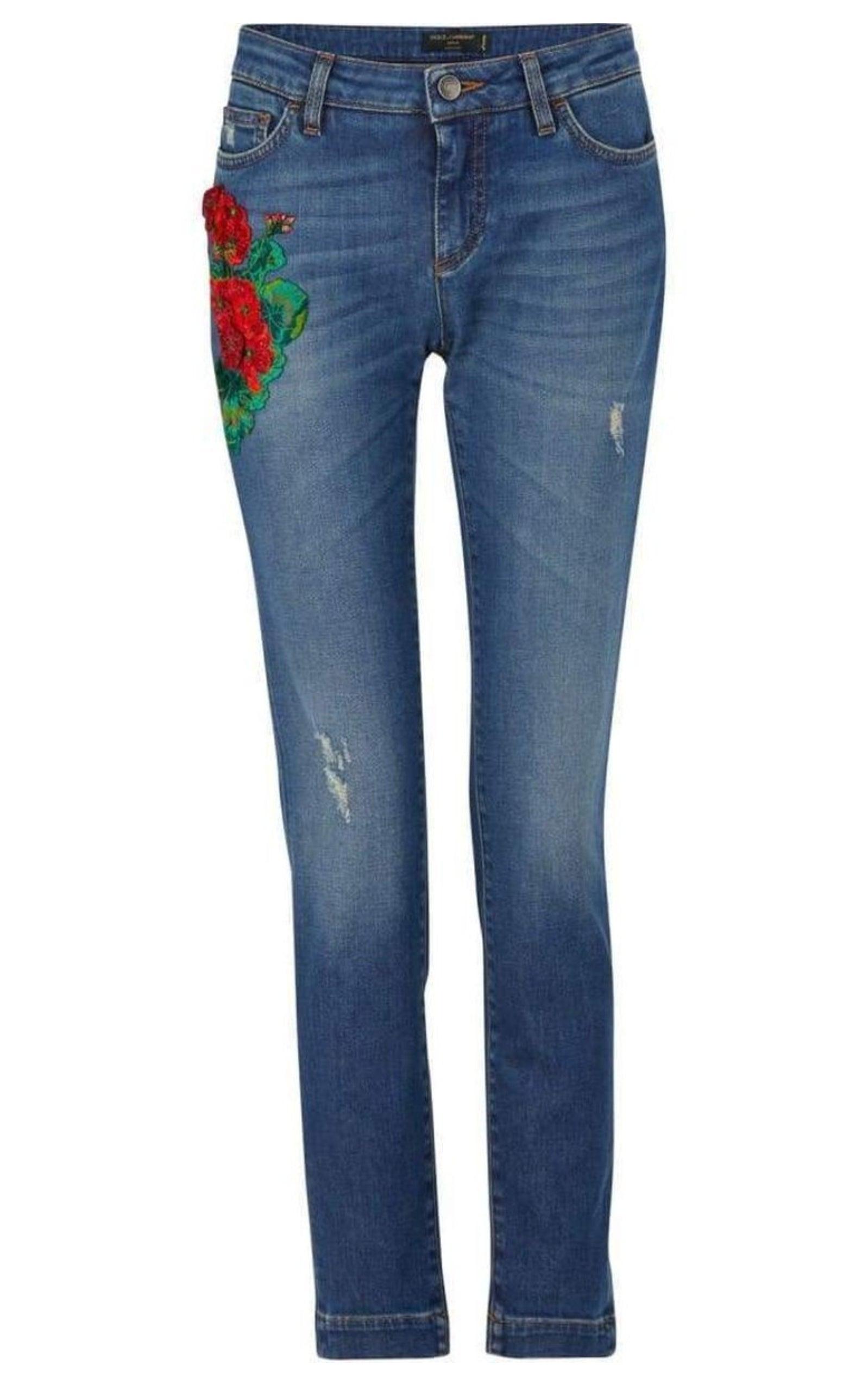 ¥ellowbucks【EV BRAVAD】embroidery skinny jeans