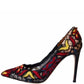  ValentinoEthnic Embroidered Lace over Leather Pumps - Runway Catalog