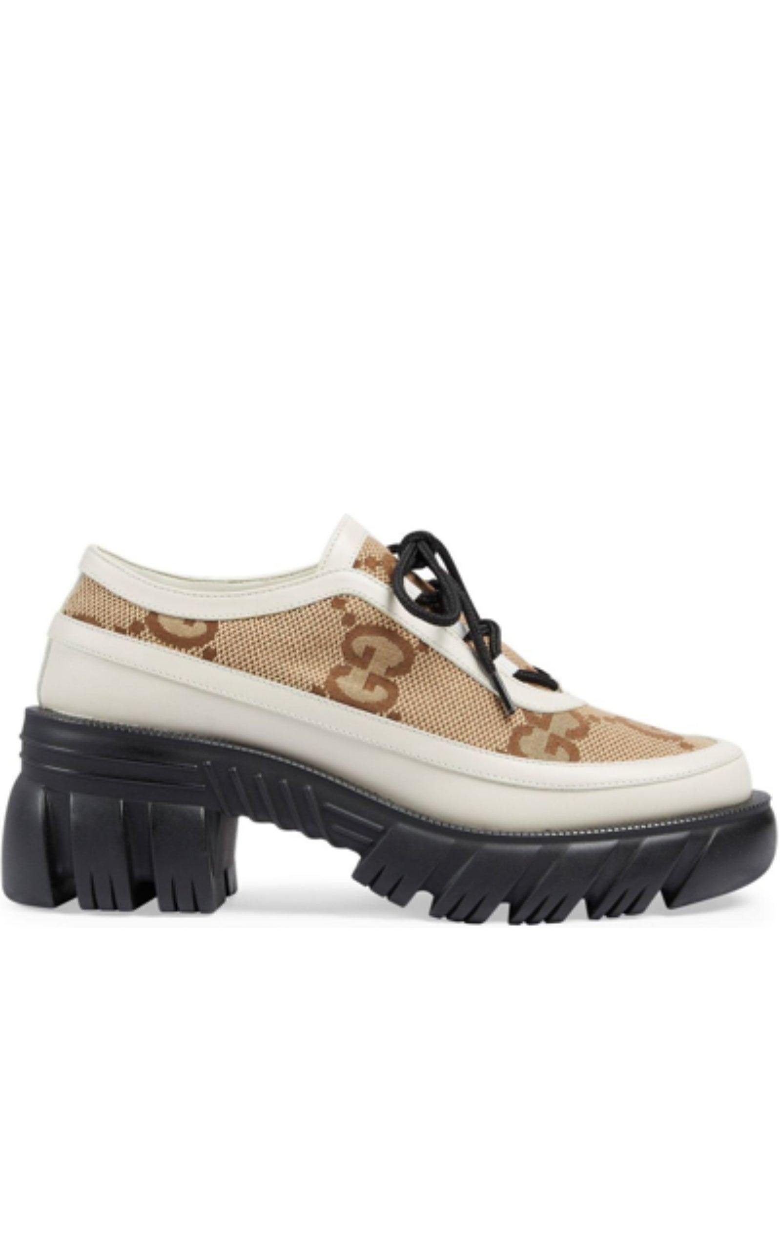Gucci GG Panelled Lace-up Shoes