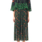 GucciPrinted Fil Coupe Cape Dress - Runway Catalog
