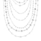  BCBGMAXAZRIASilver Layered Novelty Chain Necklace - Runway Catalog