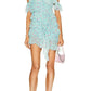  Alessandra RichViolet Silk Georgette Mini Dress - Runway Catalog