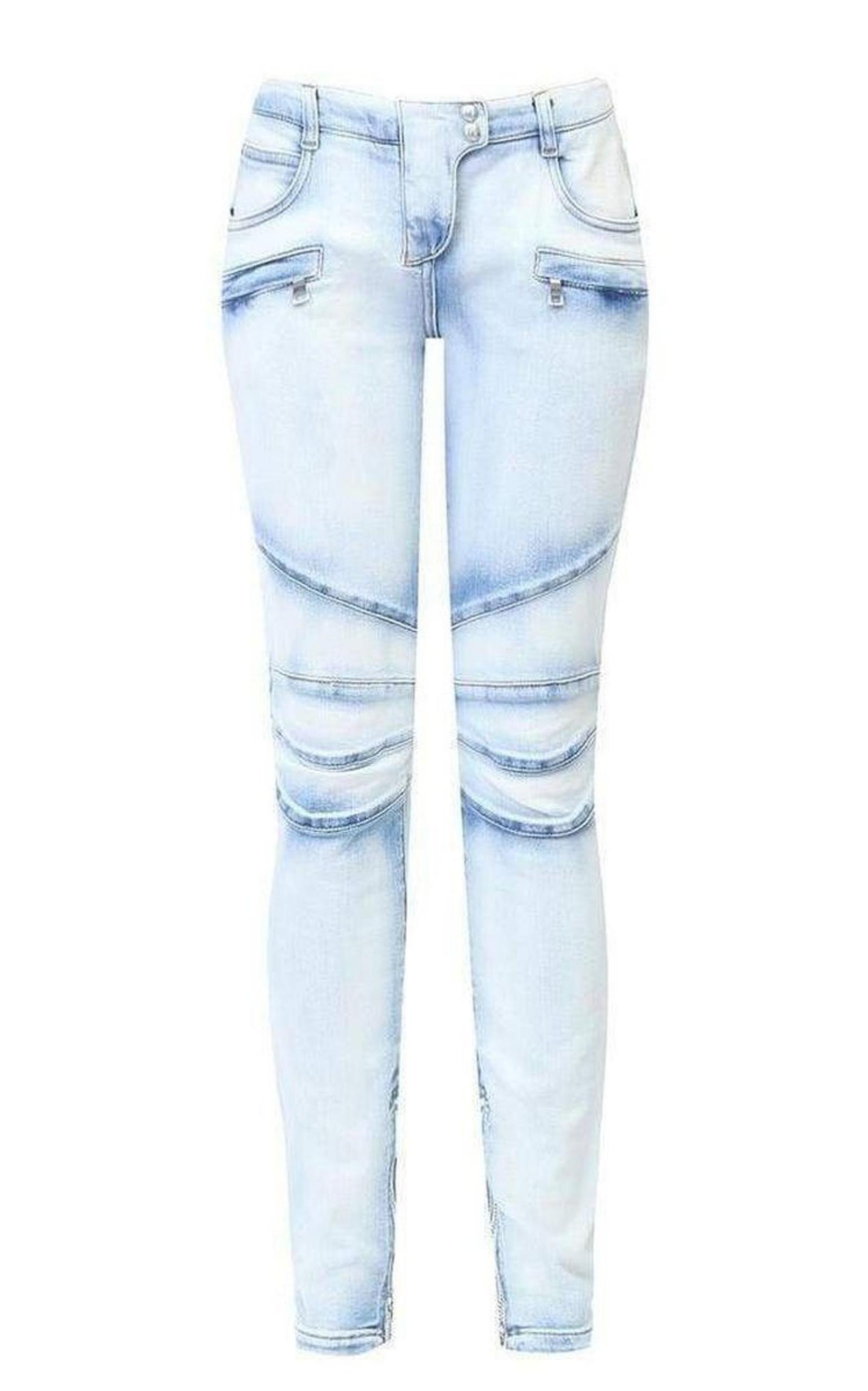 Washed Stretched Cotton Jeans | Runway Catalog