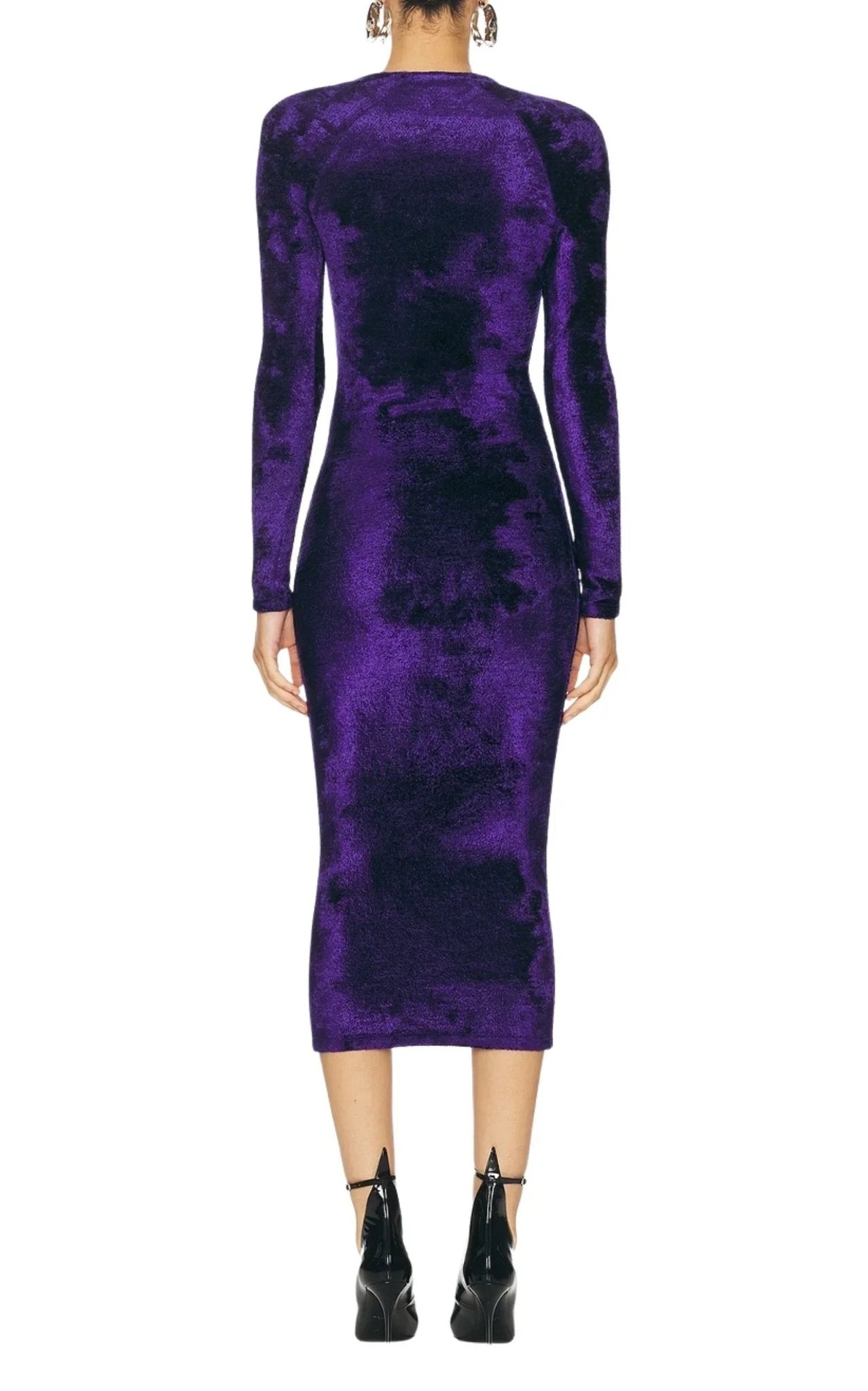 Alaïa Alaïa Velvet Maxi Dress in Violet - Runway Catalog