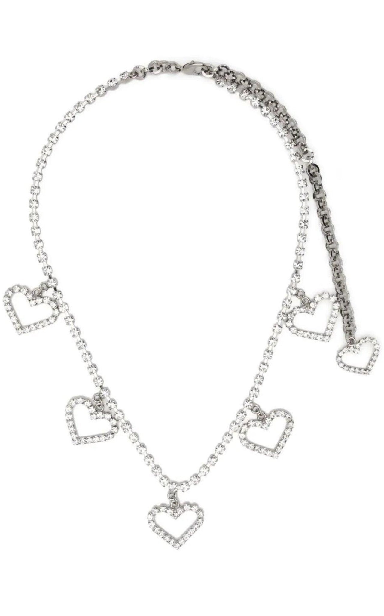 Alessandra Rich Crystal Heart Necklace - Runway Catalog