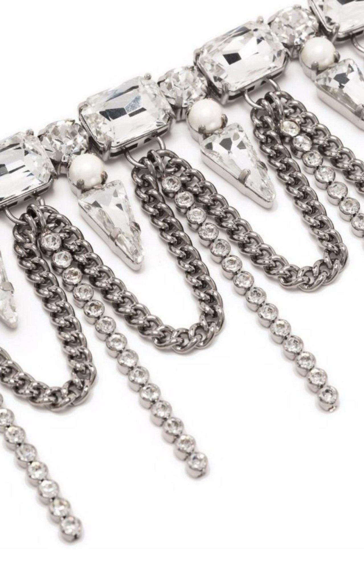 Alessandra Rich Crystal - Layered Chocker Necklace - Runway Catalog