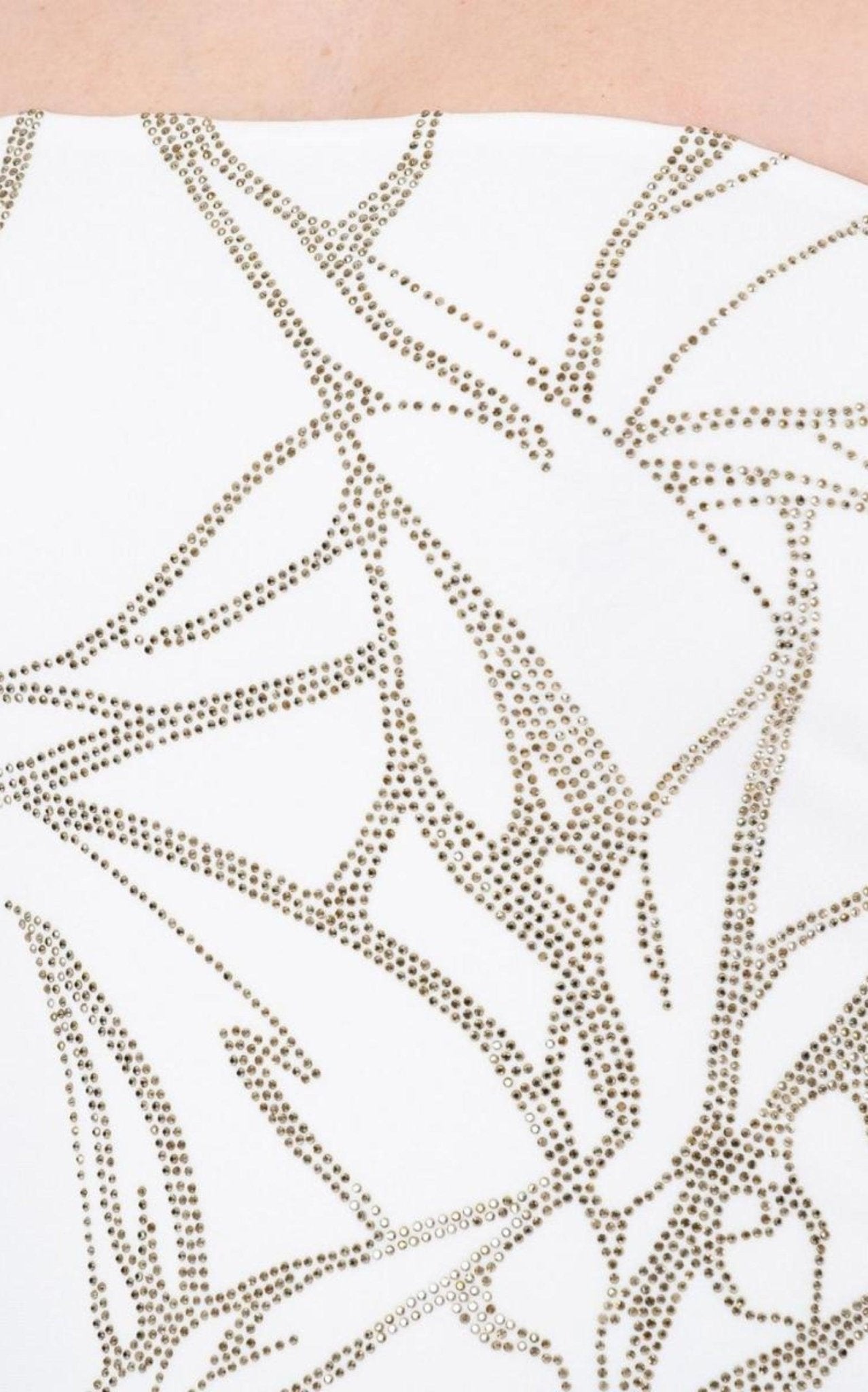 Alexandre Vauthier White Beaded Strapless Midi Dress - Runway Catalog