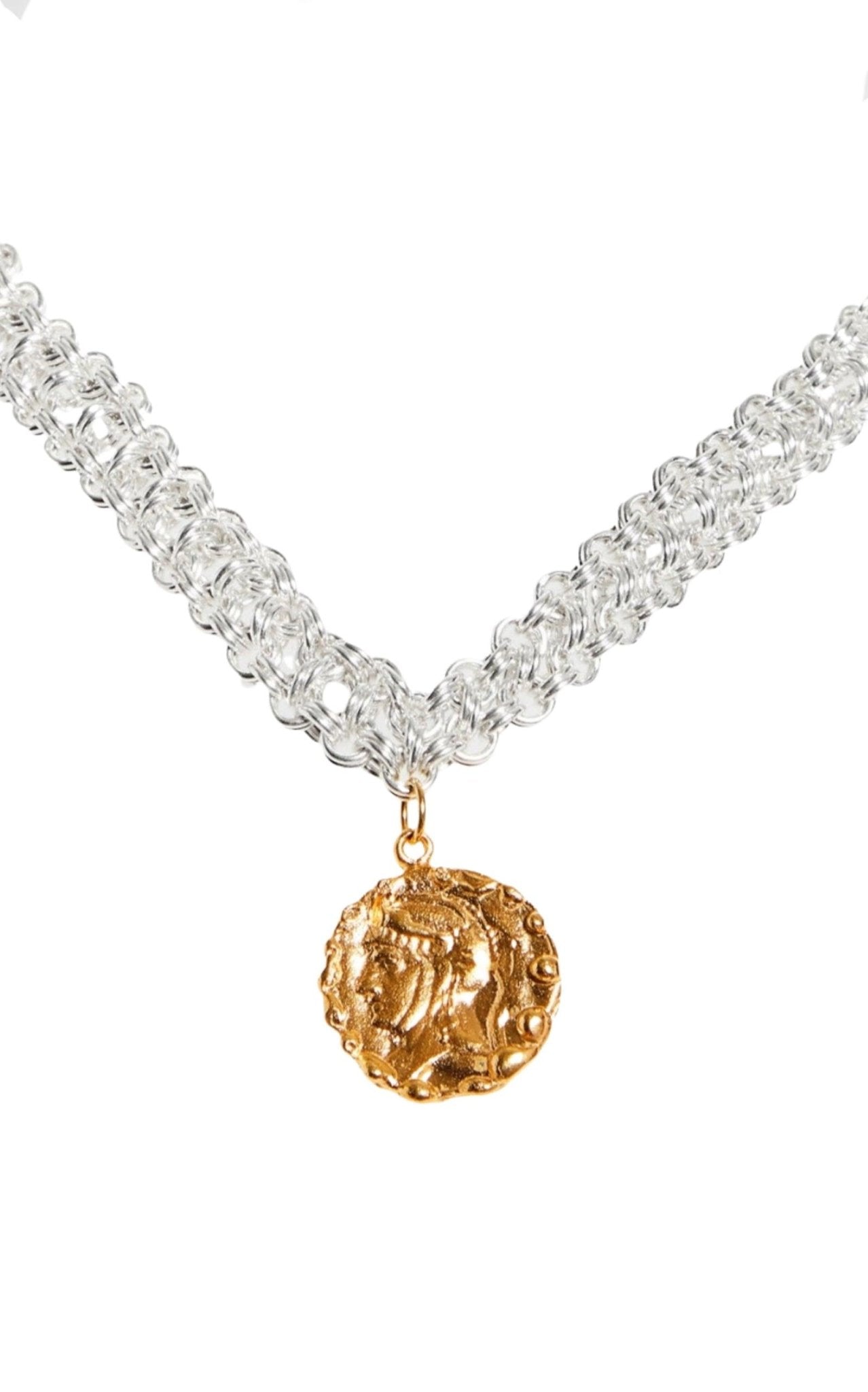 Alighieri 24K Gold - Plated Woven Tapestry Amulet Necklace - Runway Catalog