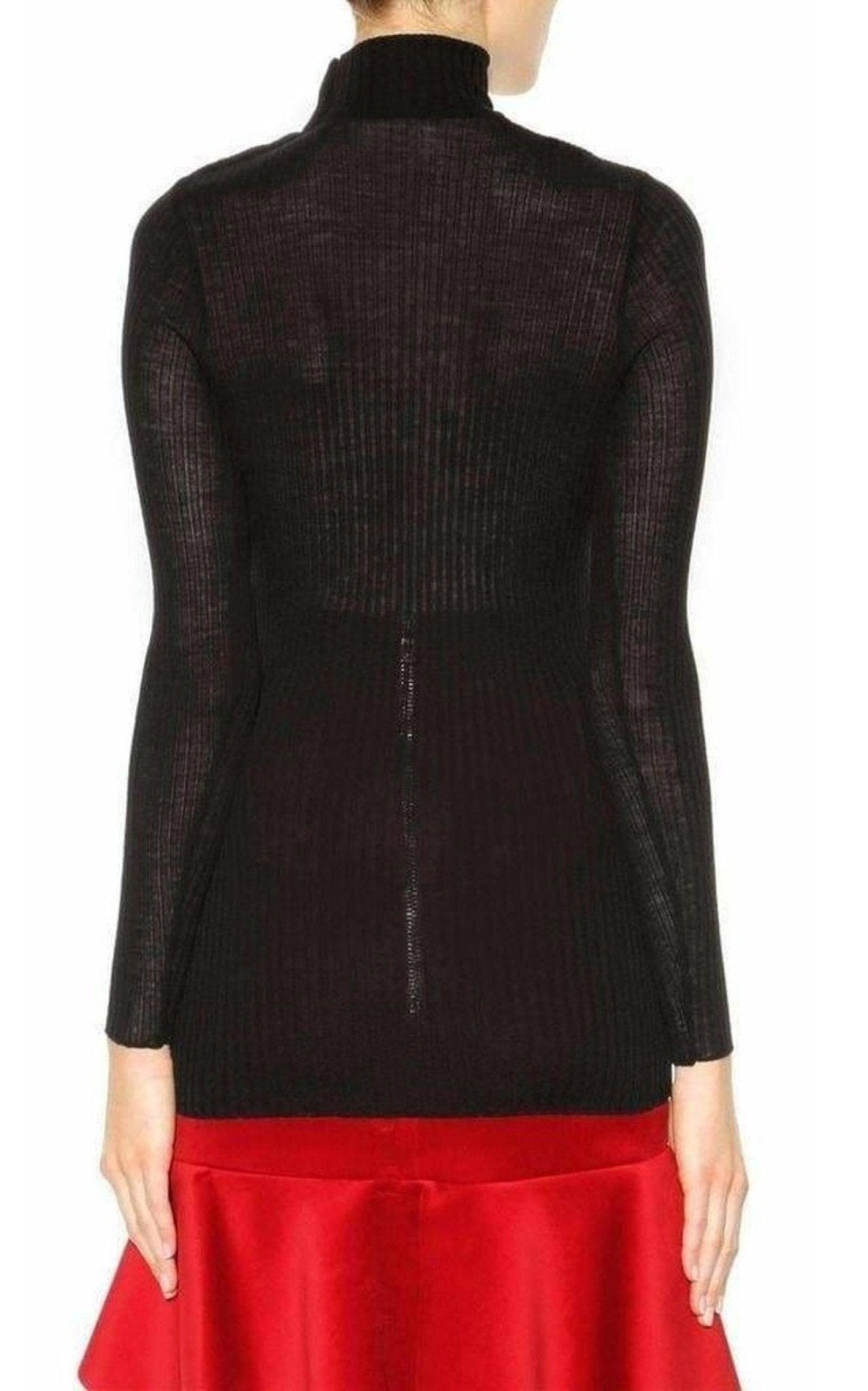 Balmain Black Embellished Wool Turtleneck Sweater - Runway Catalog