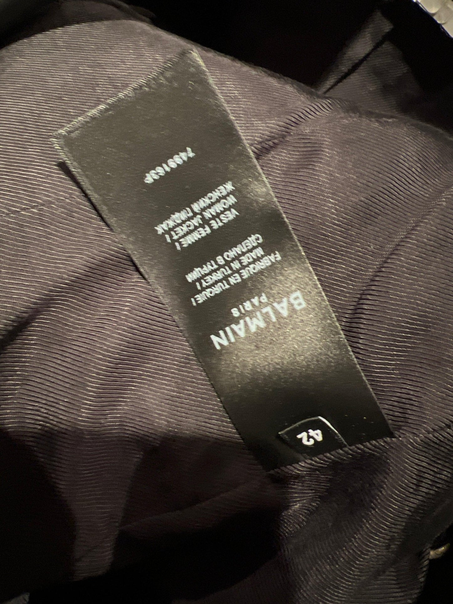 Balmain Black Leather Double - Breasted Blazer - Runway Catalog