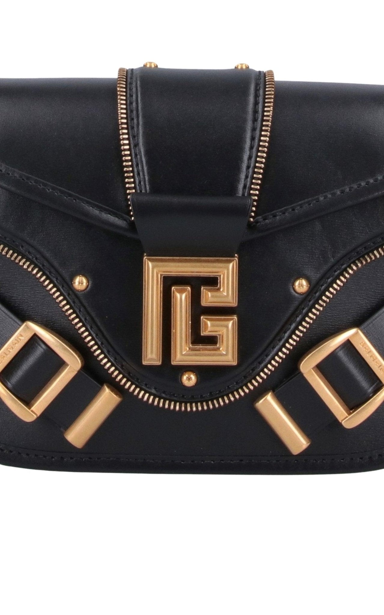 Balmain Blaze Leather Shoulder Bag - Runway Catalog