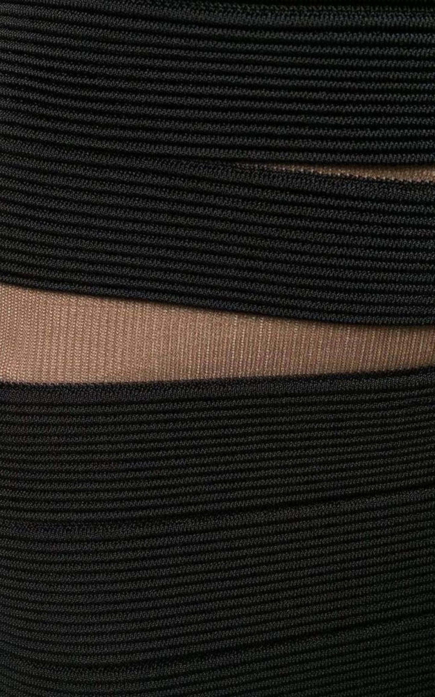 Sheer Fitted Mini Skirt Balmain