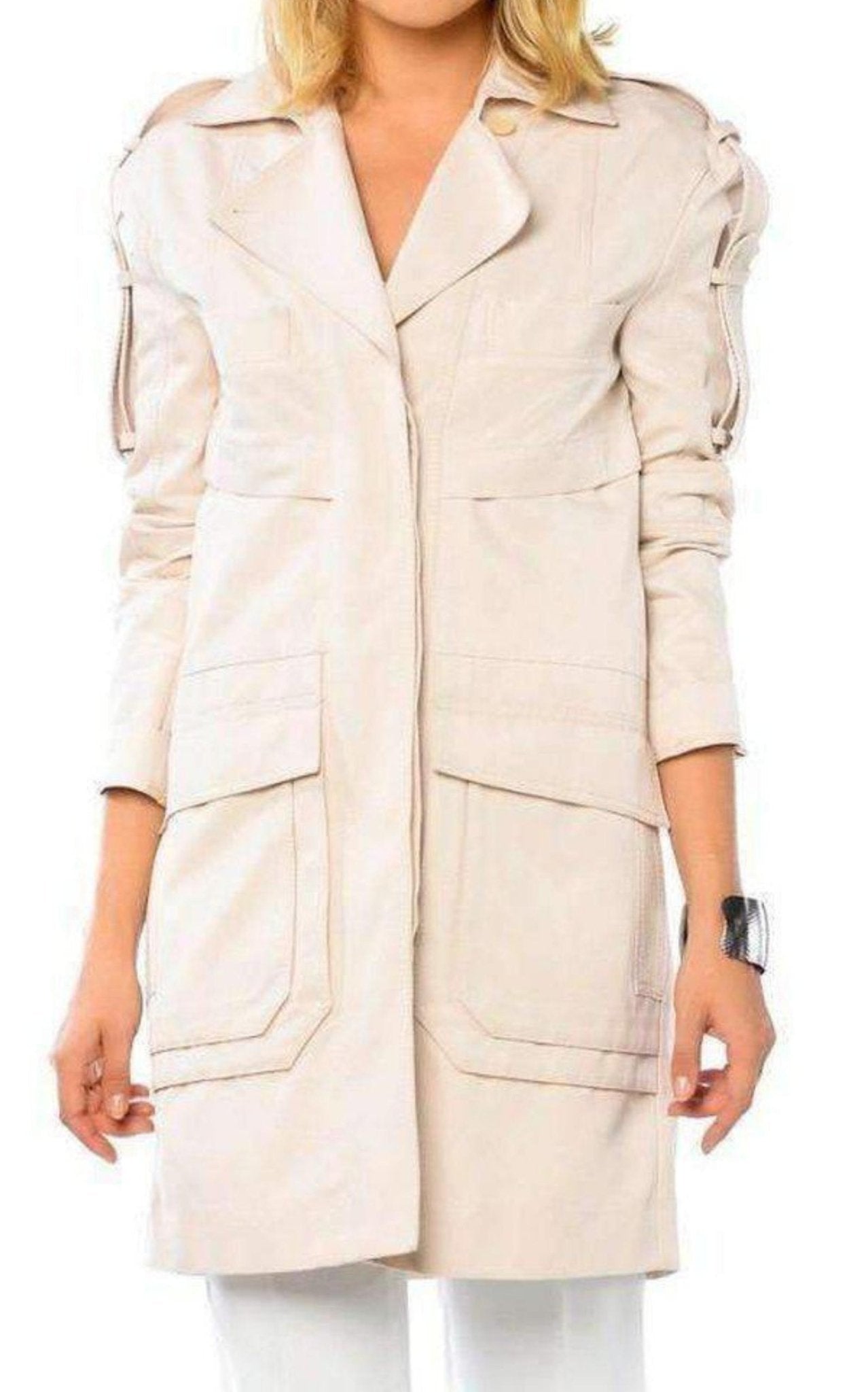 BCBGMAXAZRIA Long Cotton Blend Coat - Runway Catalog
