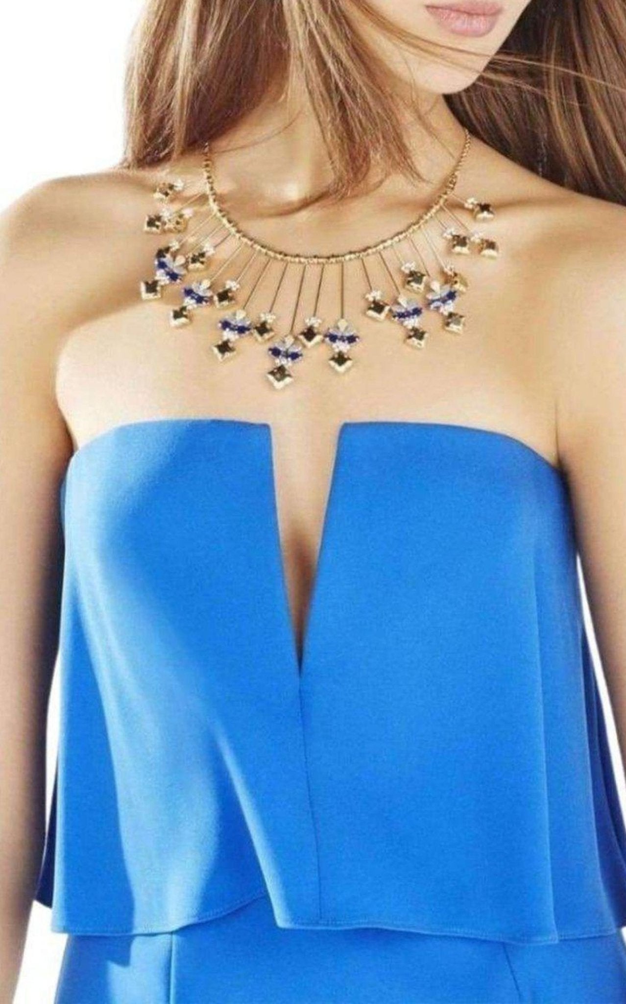 BCBGMAXAZRIA Square Stone Sunburst Necklace - Runway Catalog