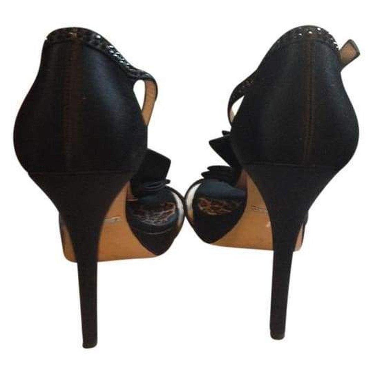 Betsey Johnson Satin Bowtie with Rhinestones Pumps - Runway Catalog