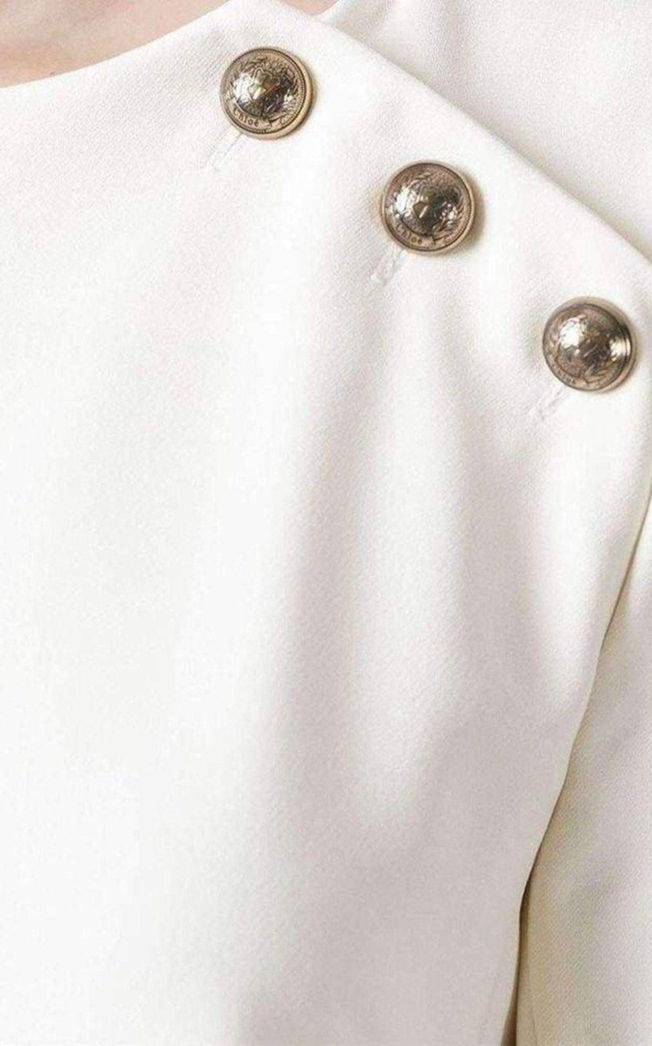 Chloe Decorative Button Dress - Runway Catalog