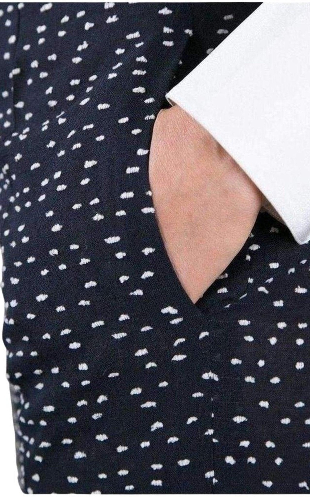 Chloe Wool Blend Pattern Trousers - Runway Catalog