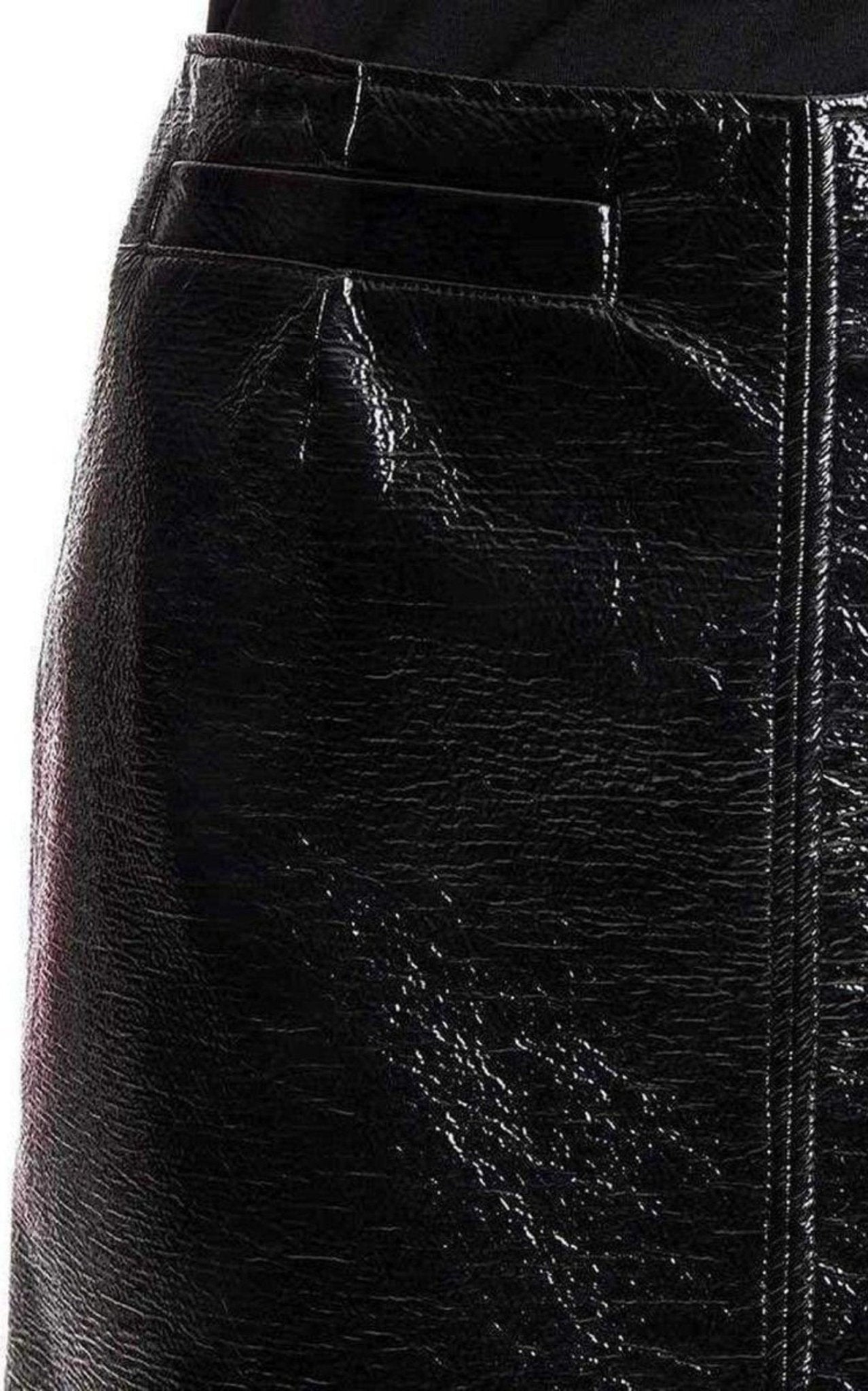 Courreges Black Vinyl A - Line Skirt - Runway Catalog