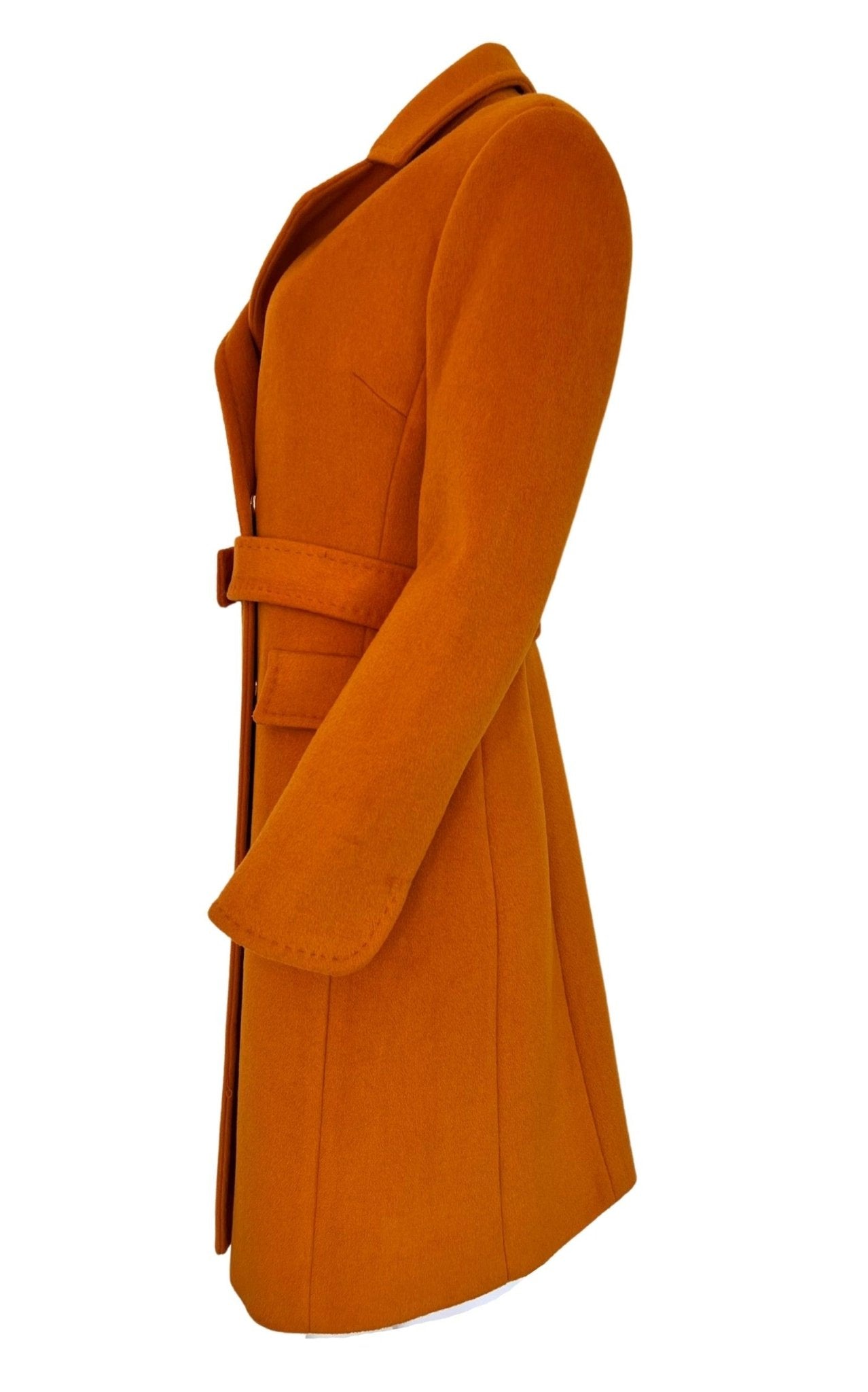 Cult Moda Belted Wool Blend Coat - Runway Catalog