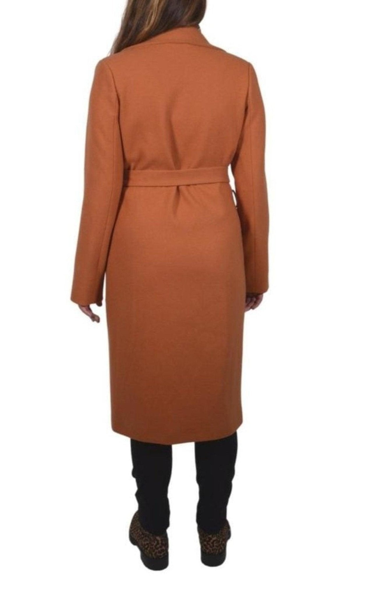 Cult Moda Belted Wool Blend Long Coat - Runway Catalog