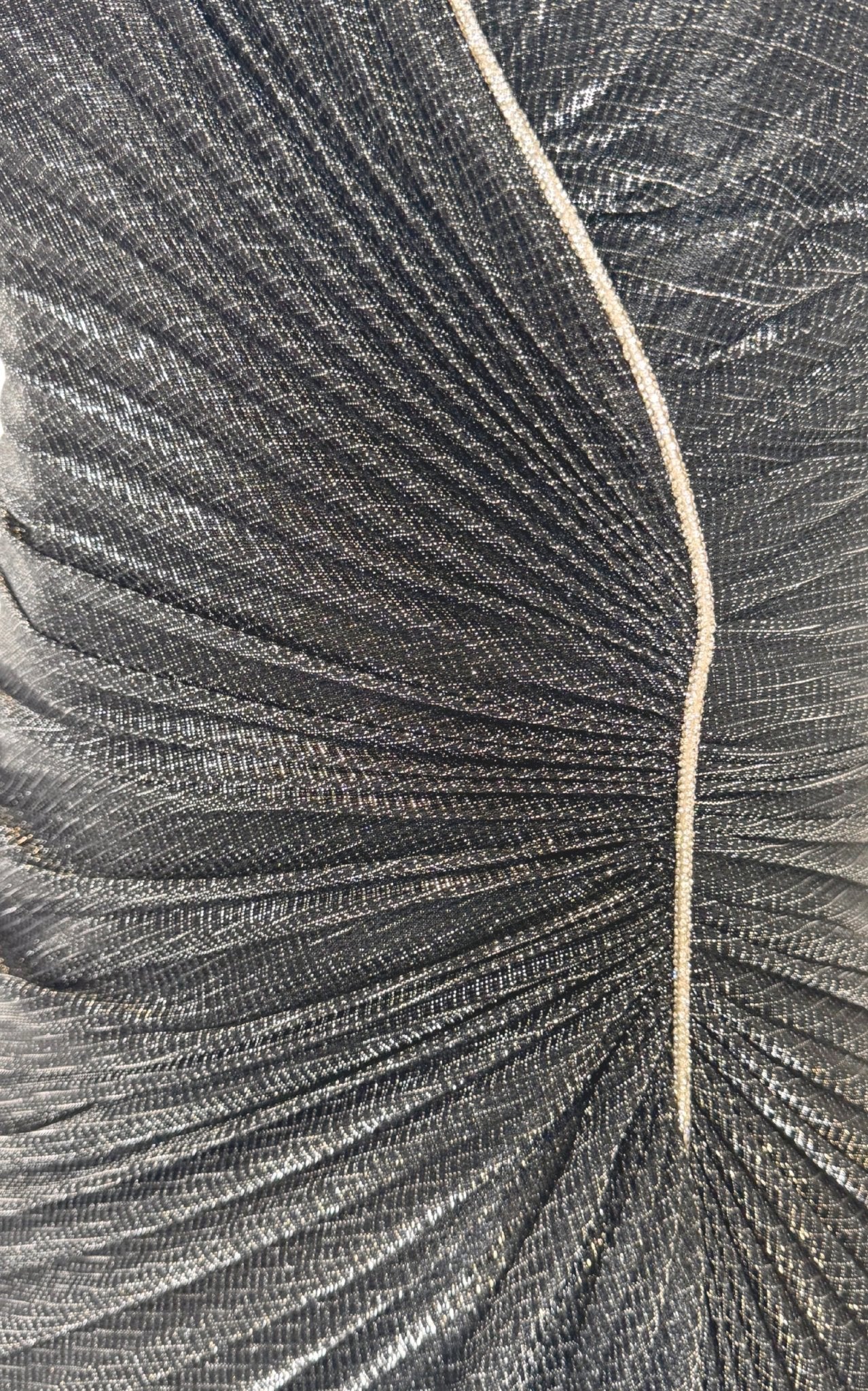 Cult Moda Black Shimmer Pleated Maxi Prom Dress - Runway Catalog