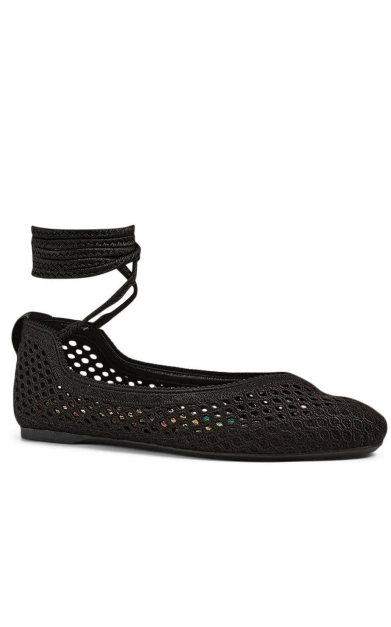 Dior Poeme Cotton Ankle - Tie Ballerina Flats - Runway Catalog