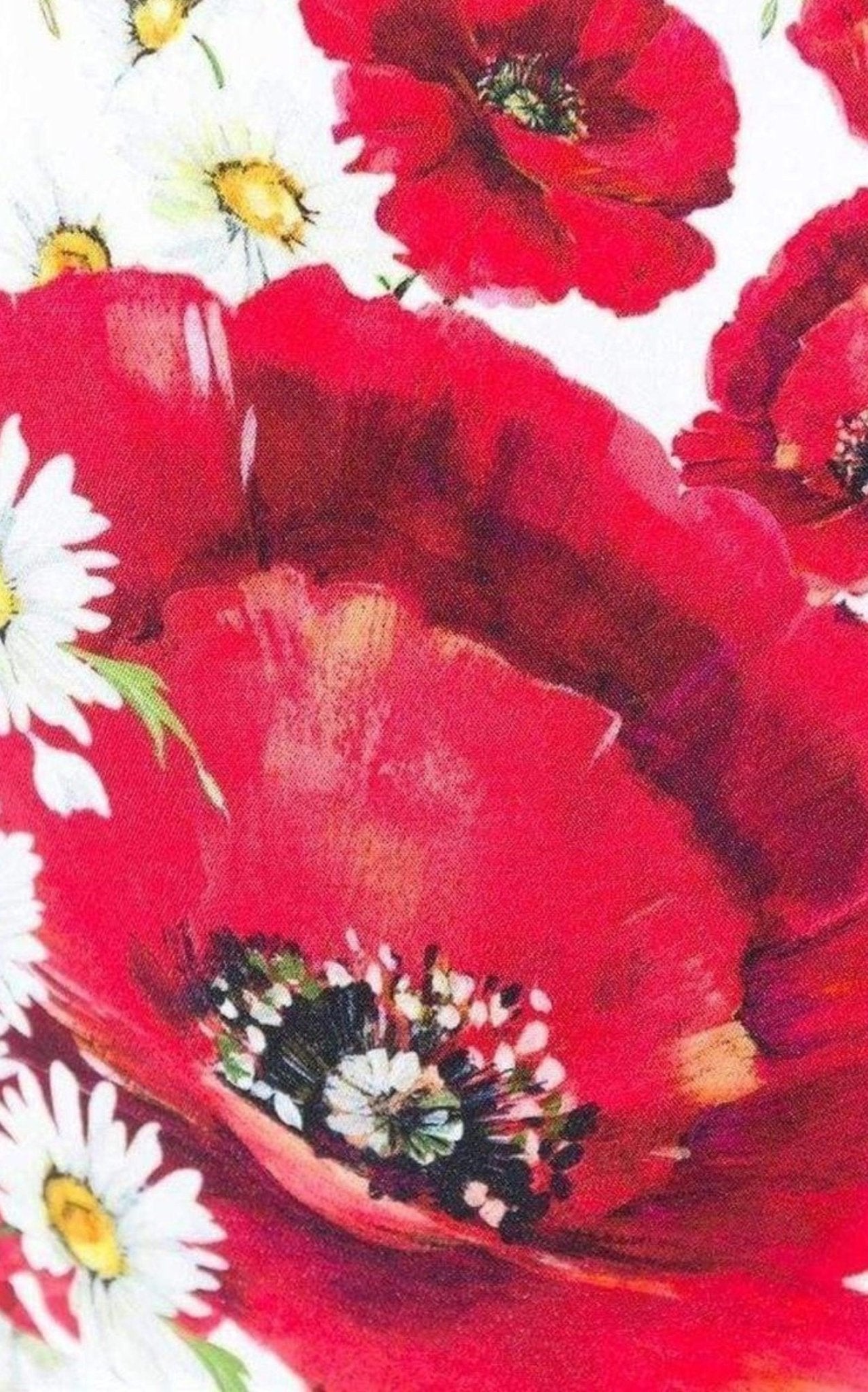 Dolce & Gabbana Daisy and Poppy Print Silk Blend Dress - Runway Catalog