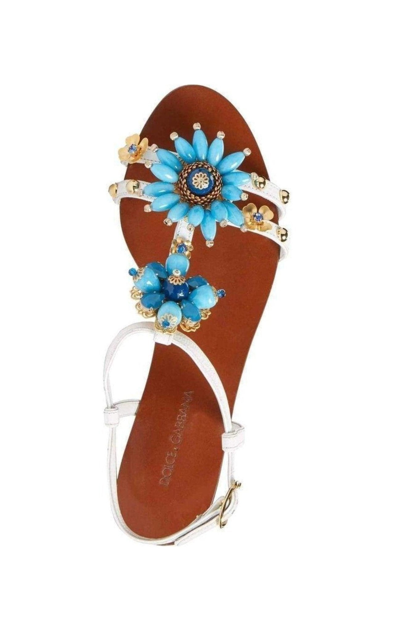 Dolce & Gabbana Flower Embellished Sandals - Runway Catalog