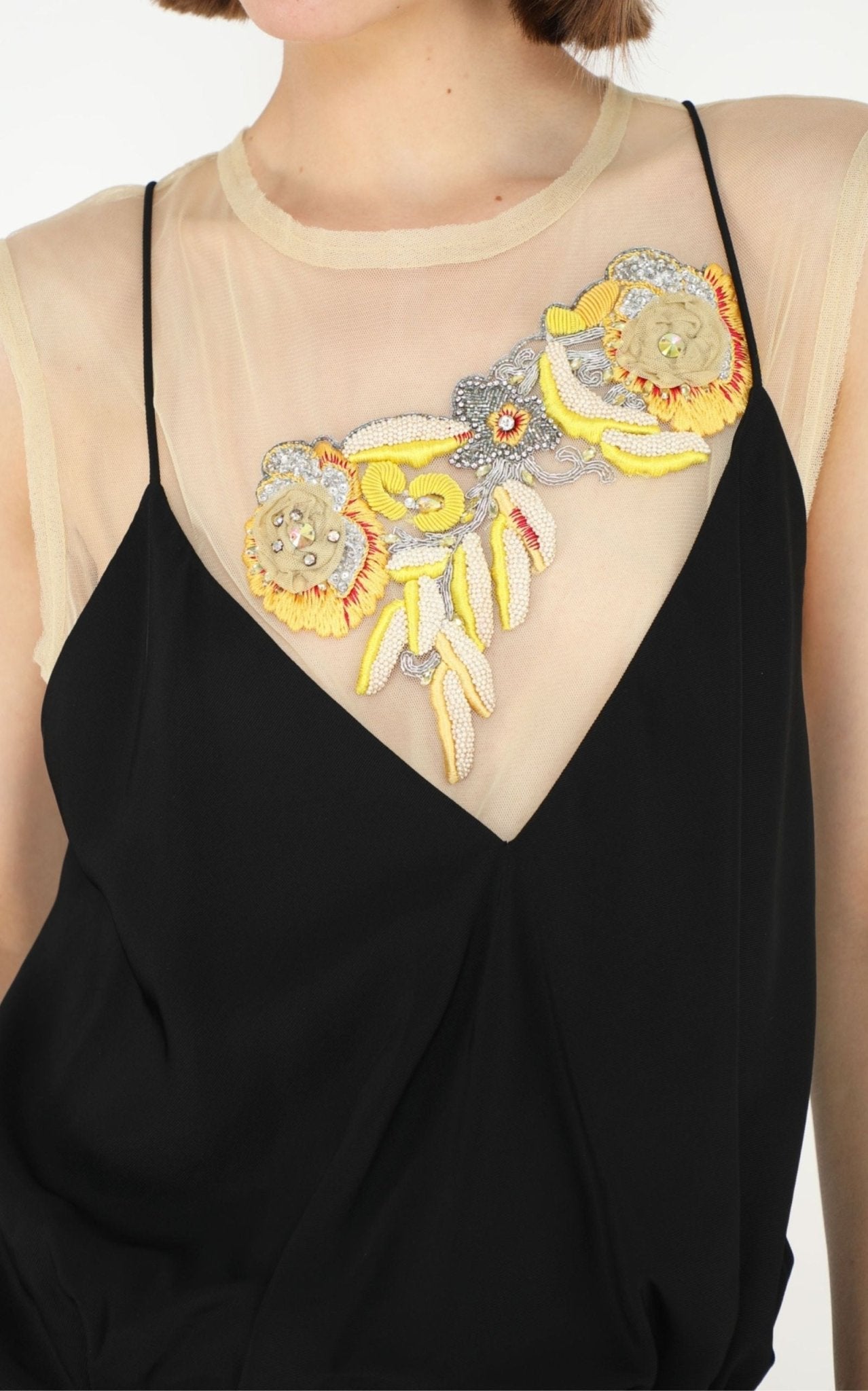 Dries Van Noten Black Embellished Backless Maxi Dress - Runway Catalog