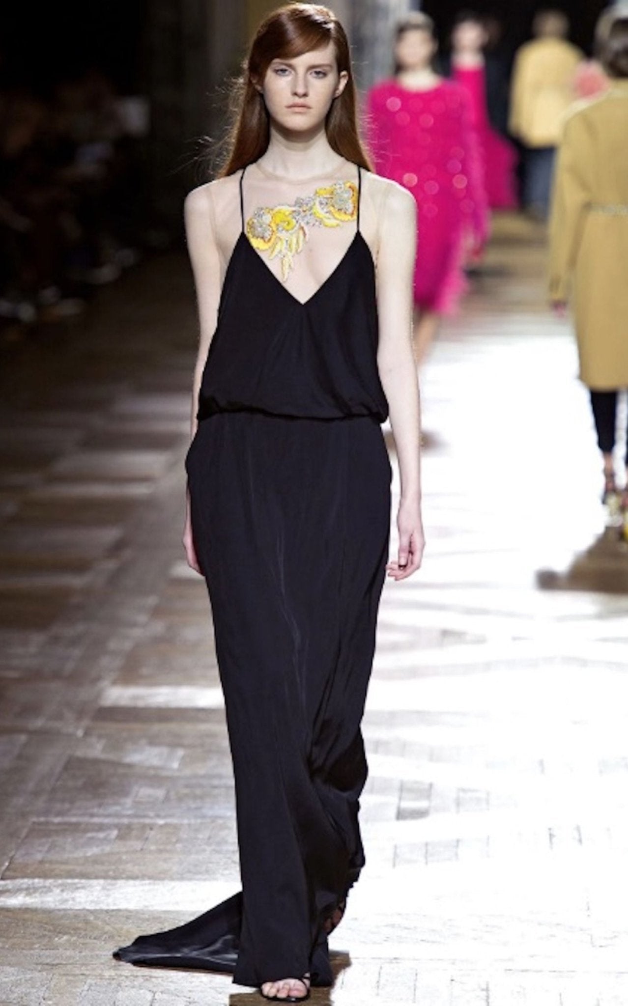 Dries Van Noten Black Embellished Backless Maxi Dress - Runway Catalog
