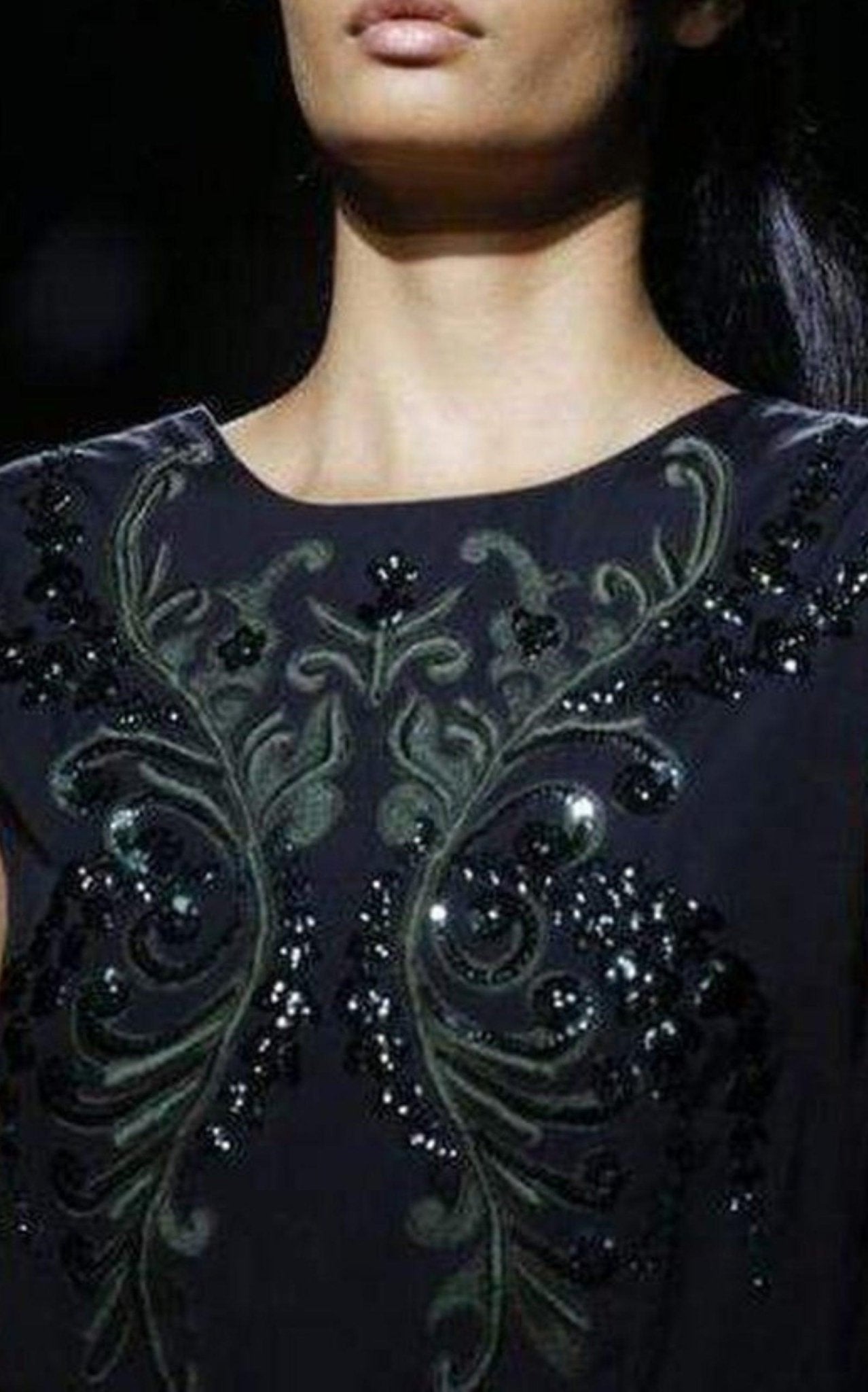 Dries Van Noten Sequinned Asymmetric Ruffle Cotton Dress - Runway Catalog