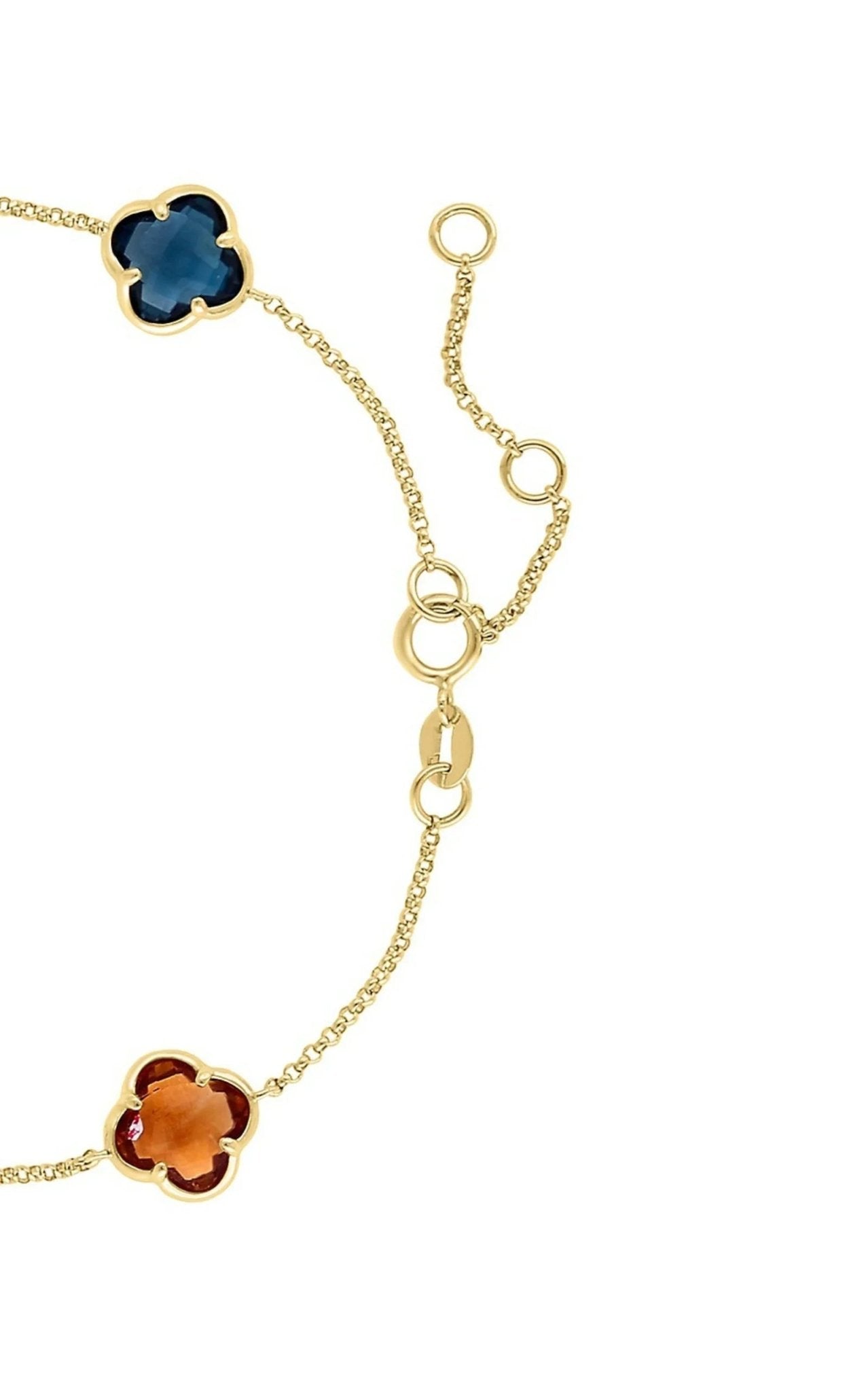 Effy Multi - Gemstone Clover Link Bracelet (6 - 3/4 ct. t.w.) in 14k Gold - Runway Catalog